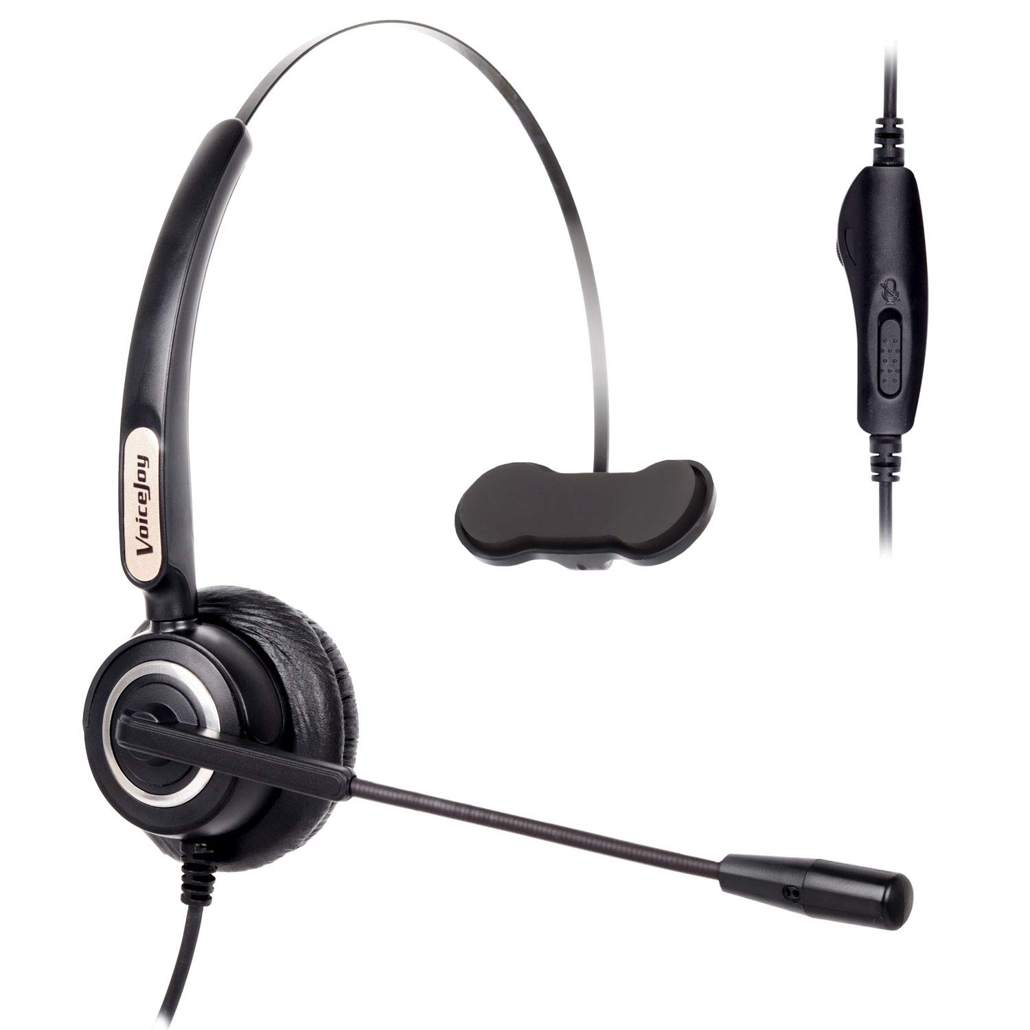 Noise-Canceling Monaural Office Headset with Microphone - RJ9 Plug Compatible with Cisco IP Phones 794X/796X/797X/69XX Series & 8811/8841/8851/8861/8941/8945/8961/9951/9971 - Perfect for Call Centers, Customer Service & Remote Work