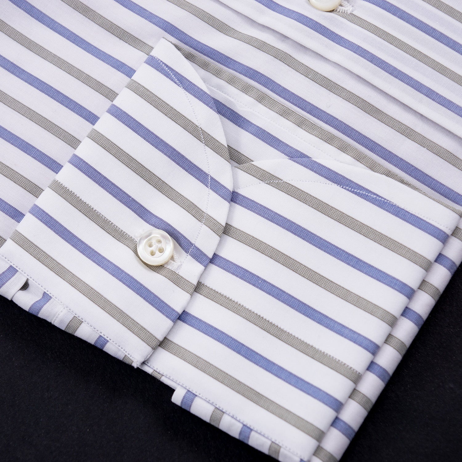 Isaia Modern 'Mix Fit' Striped Cotton Dress Shirt for Men - Premium Slim Fit Business Casual Shirt for Office, Wedding & Formal Events