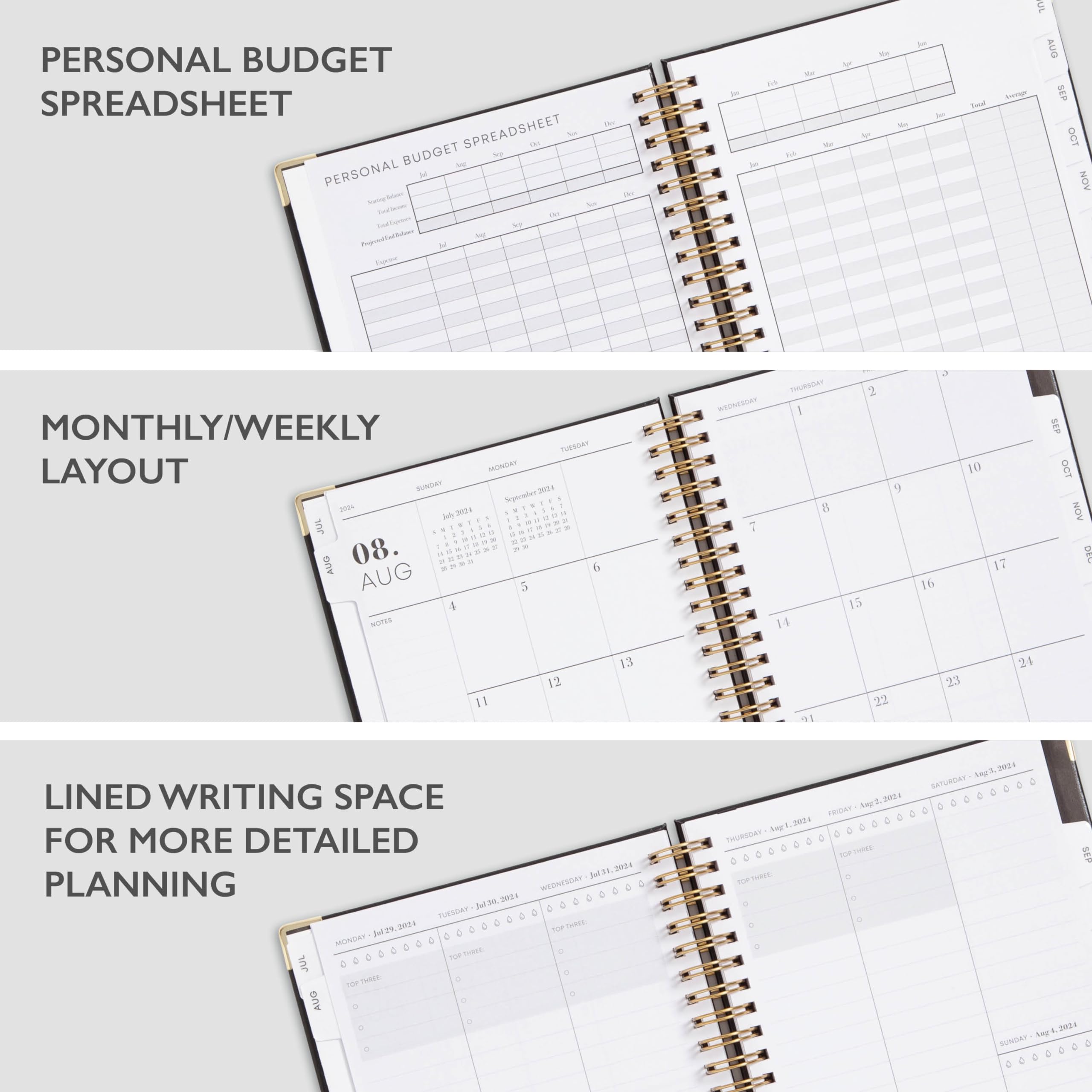 Blue Sky 2024-2025 Academic Planner - Weekly & Monthly Calendar, 5