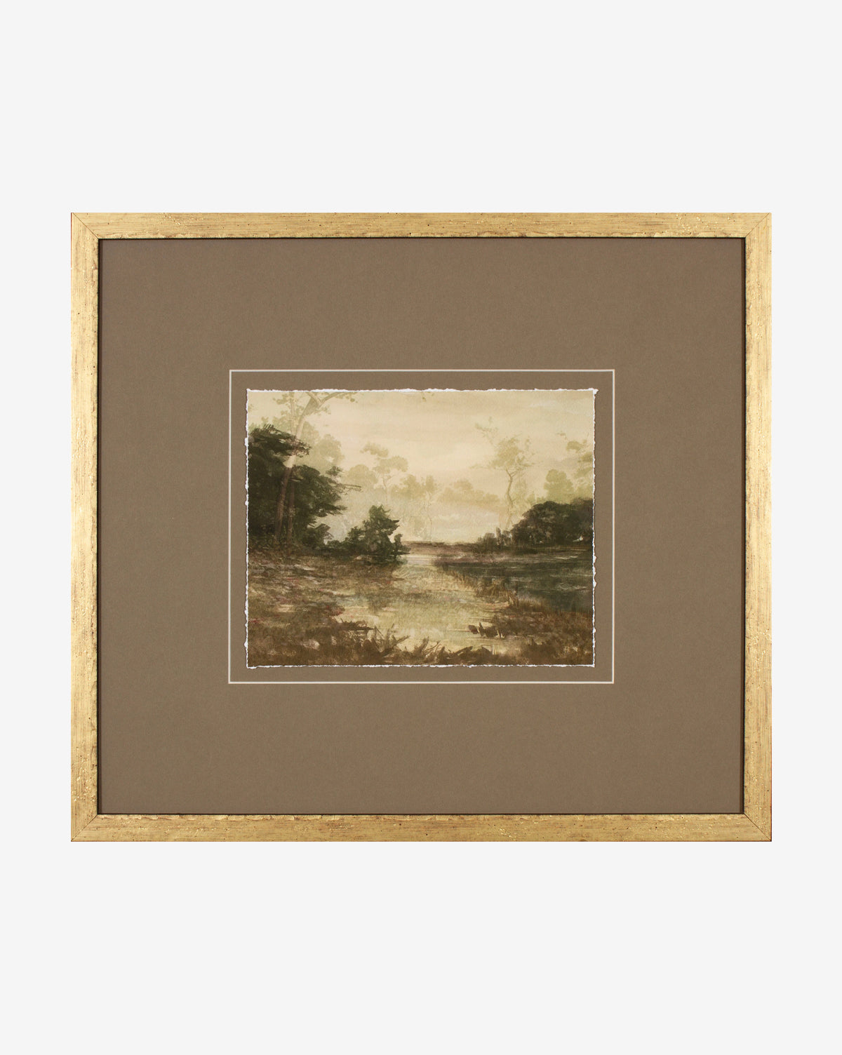 Stunning Sunset Over Pond - High-Quality Landscape Wall Art for Home & Office Decor - Perfect for Living Rooms, Bedrooms, and Workspaces
