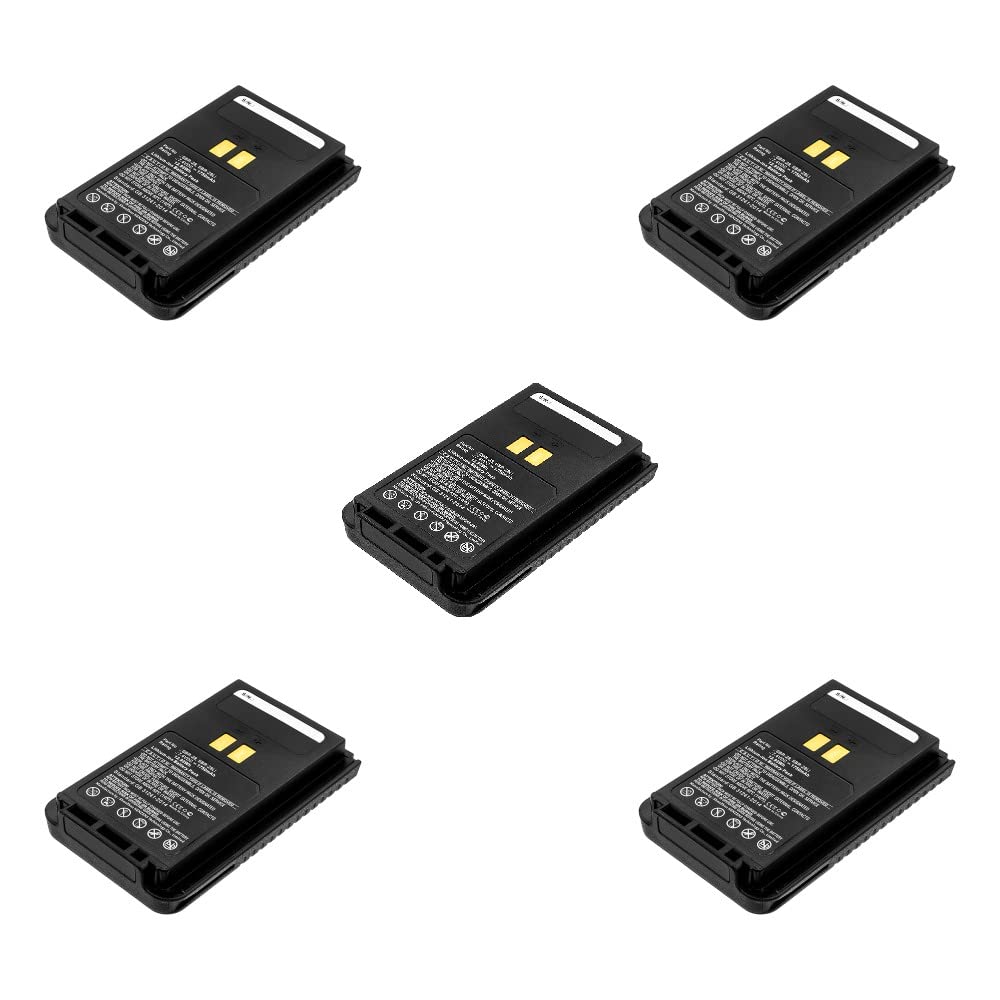 Synergy Digital 2-Way Radio Li-ion Battery Pack (7.4V 1750mAh) - Replacement for YAESU FT-4XR & SBR-28 - 5-Pack Combo for Long-Lasting Communication - Perfect for Outdoor Adventures, Emergency Preparedness, and Business Operations