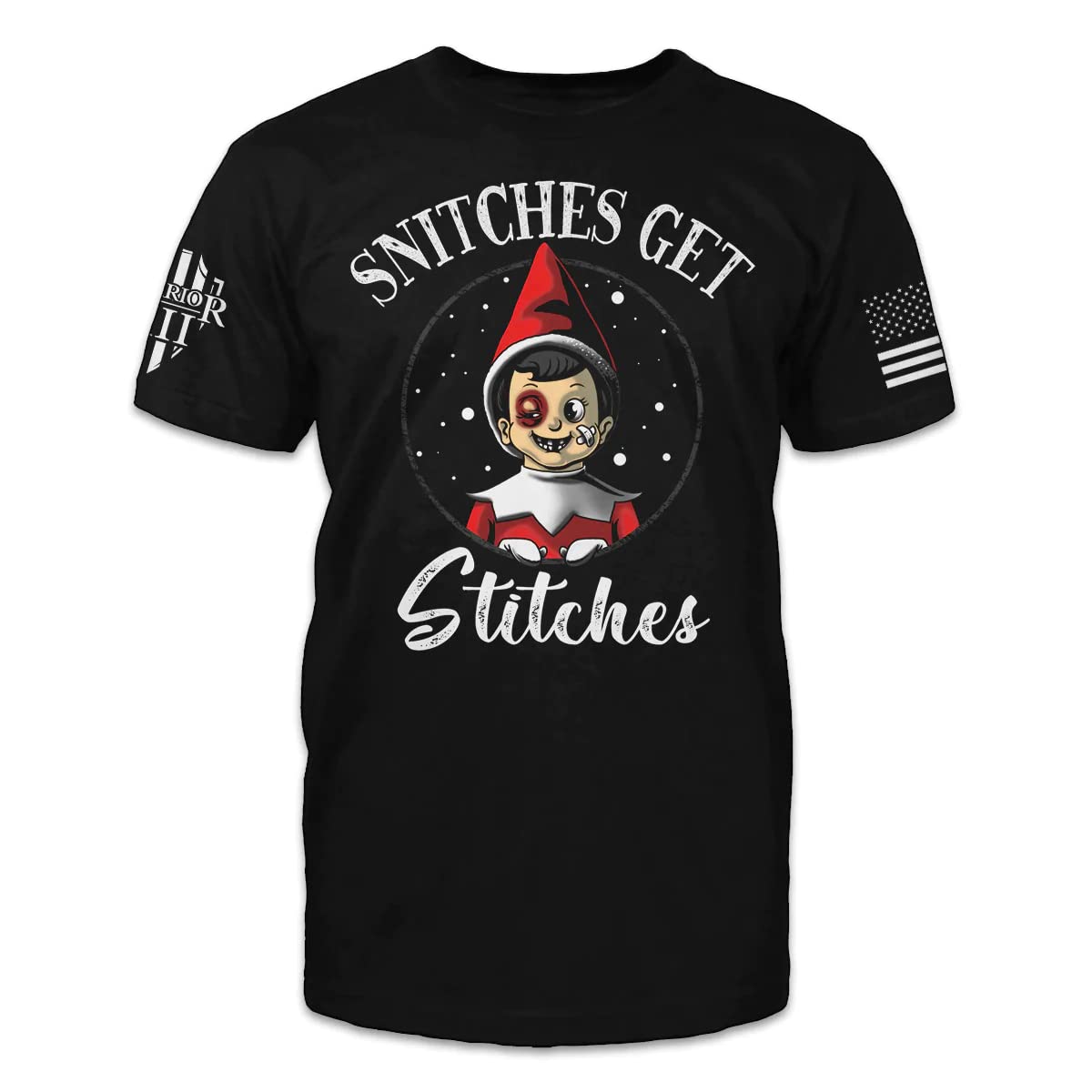 Warrior 12 Snitches Get Stitches T-Shirt - Gym & Streetwear