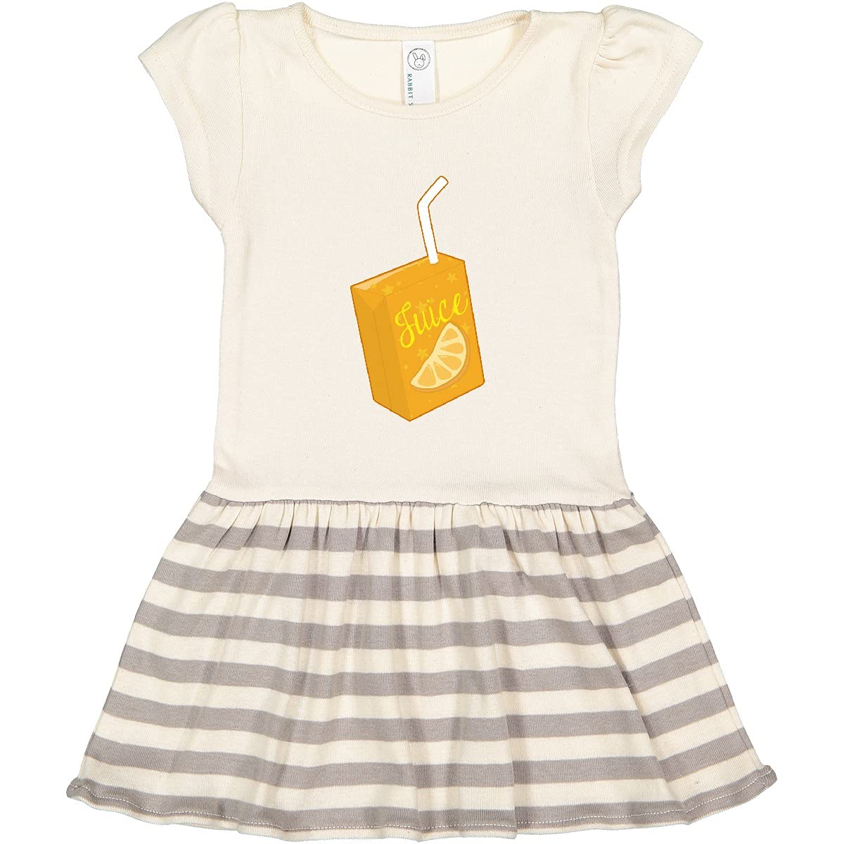 Inktastic Orange Juice Box Toddler Dress - Cute & Comfortable Girls' Outfit for Playdates, Preschool & Casual Wear