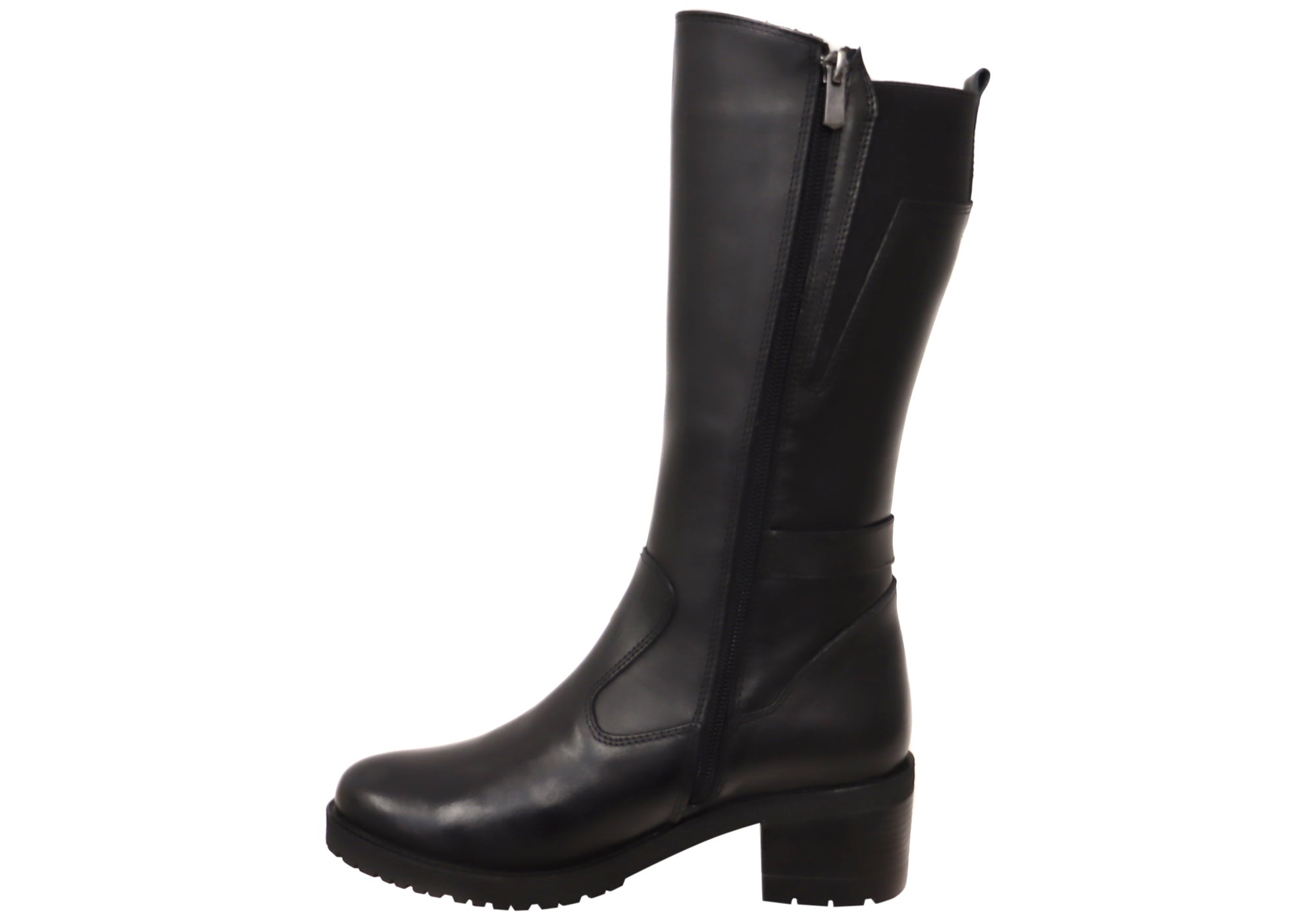 Orizonte Women's Comfortable Leather Mid Calf Boots | European Style Ankle Booties for Walking, Work & Casual Outfits | Perfect for Office, Travel & Winter Fashion
