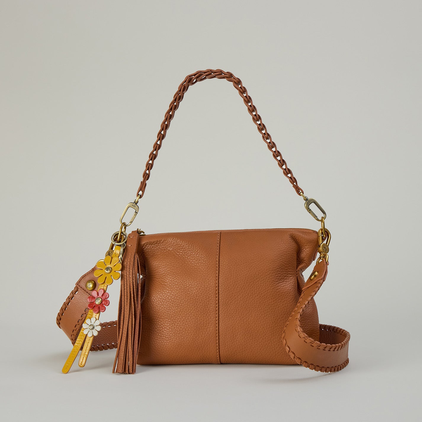 Kori Crossbody Bag in Pebbled Leather - Warm Honey Brown | Stylish Women's Shoulder Purse for Everyday Use, Travel & Work