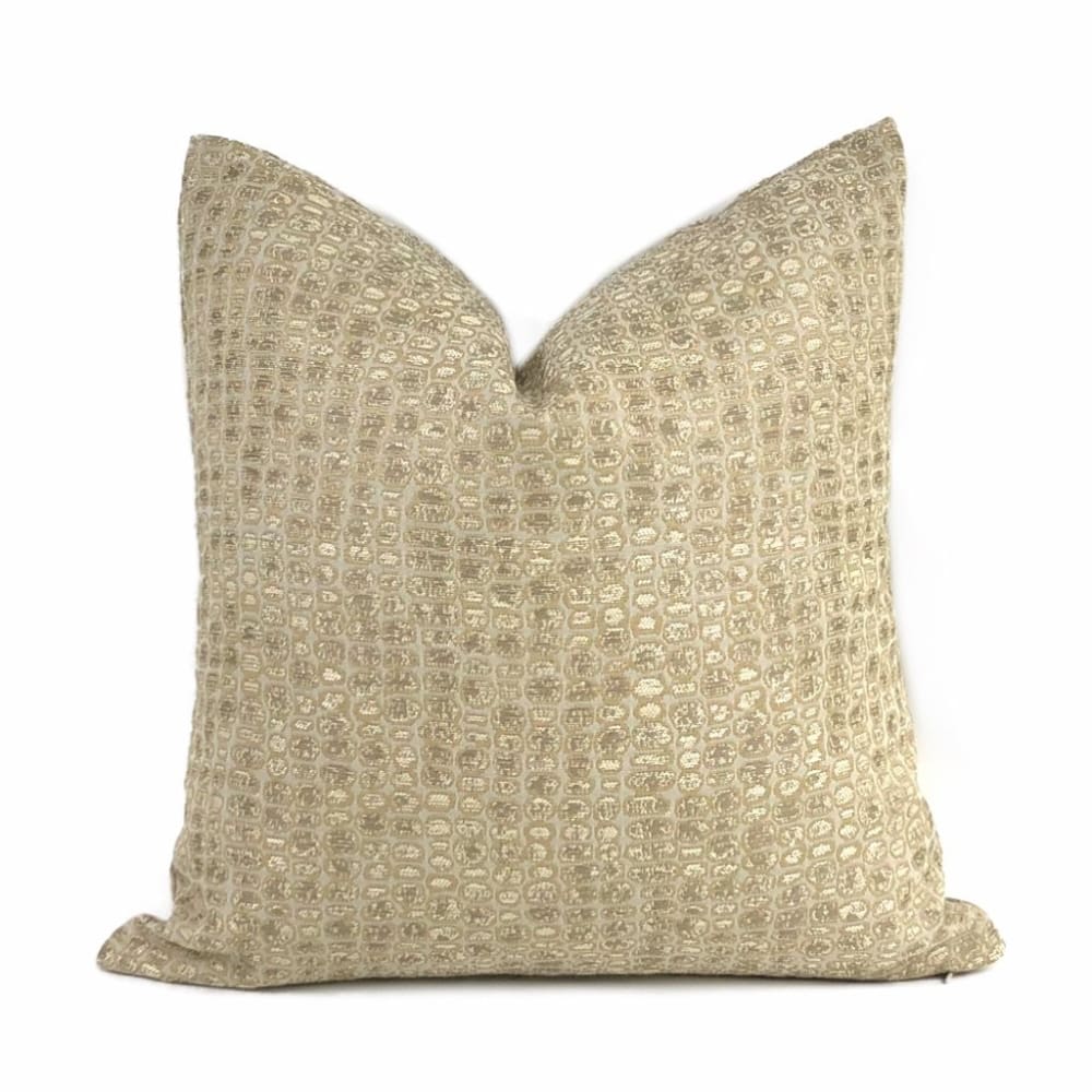 Crosby Champagne Beige Pebbles Pillow Cover - Soft Luxury Decorative Throw Pillow Case for Sofa, Bed, Couch - Home Decor & Living Room Accessories