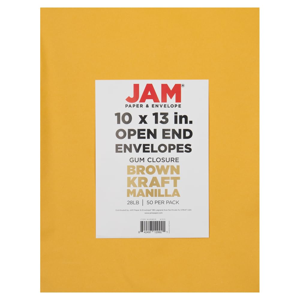 JAM PAPER 10x13 Inches Manila Open End Catalog Envelopes - Premium Quality Bulk Pack of 1000 - Perfect for Business Mailings, Office Documents & Direct Marketing Campaigns