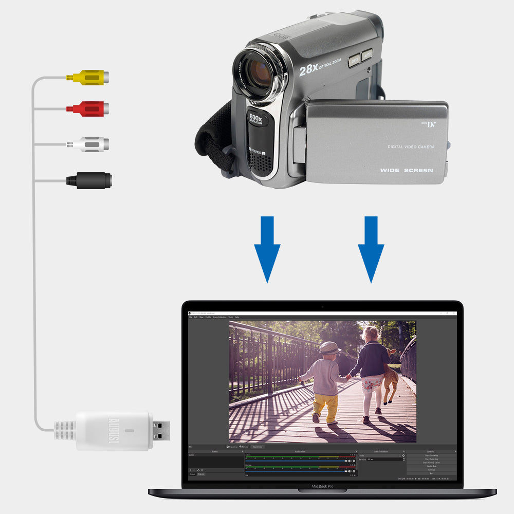 VHS to DVD Digital Video Converter - VGB300 USB 2.0 Capture Device for Windows & Mac | Convert Old Tapes to Digital Files | Perfect for Home Movies, Family Archives & Video Preservation [Refurbished]