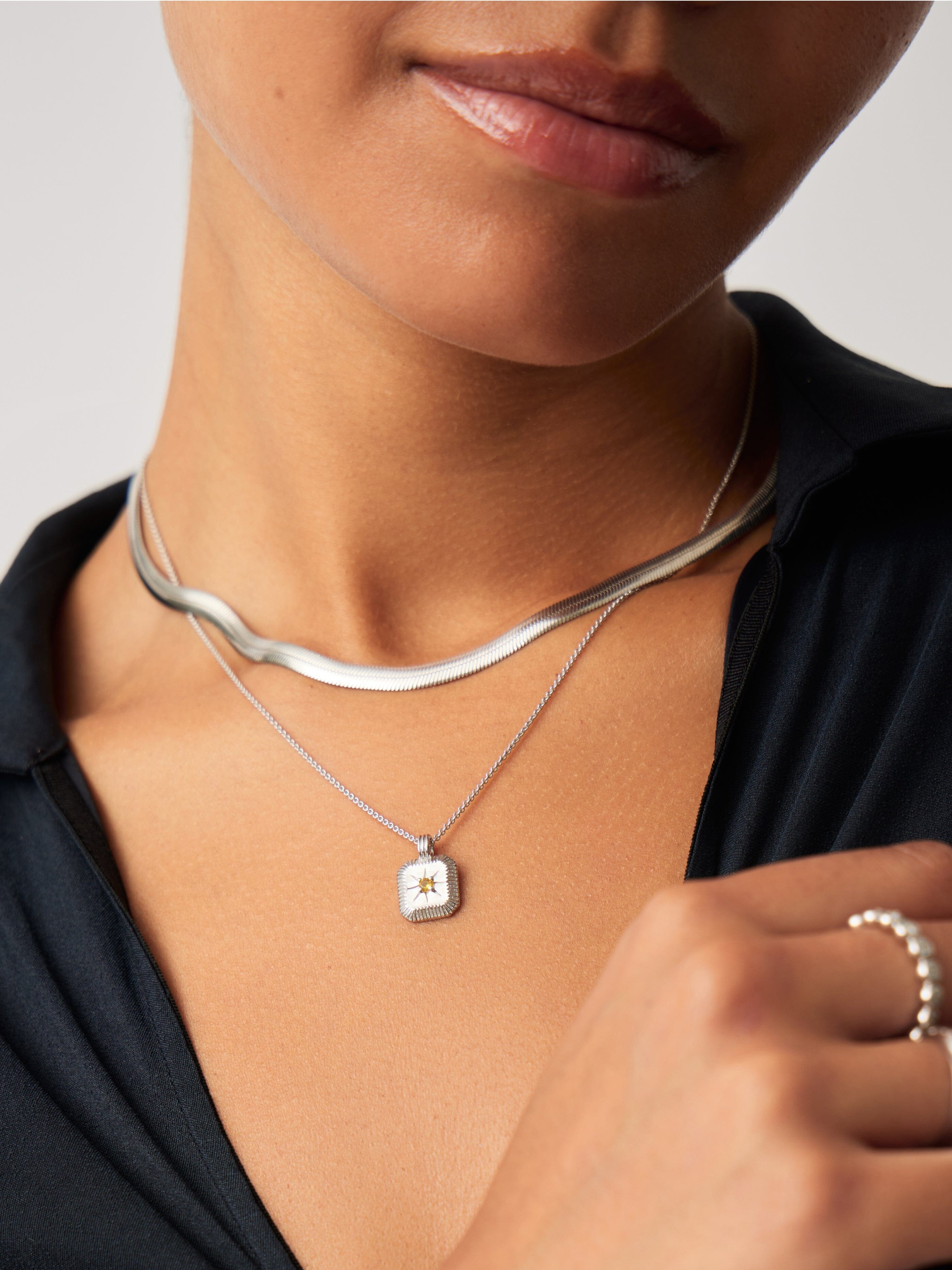 November Birthstone Pendant Necklace - Genuine Citrine Gemstone Jewelry for Women | Perfect Birthday Gift for November Born & Thanksgiving Present