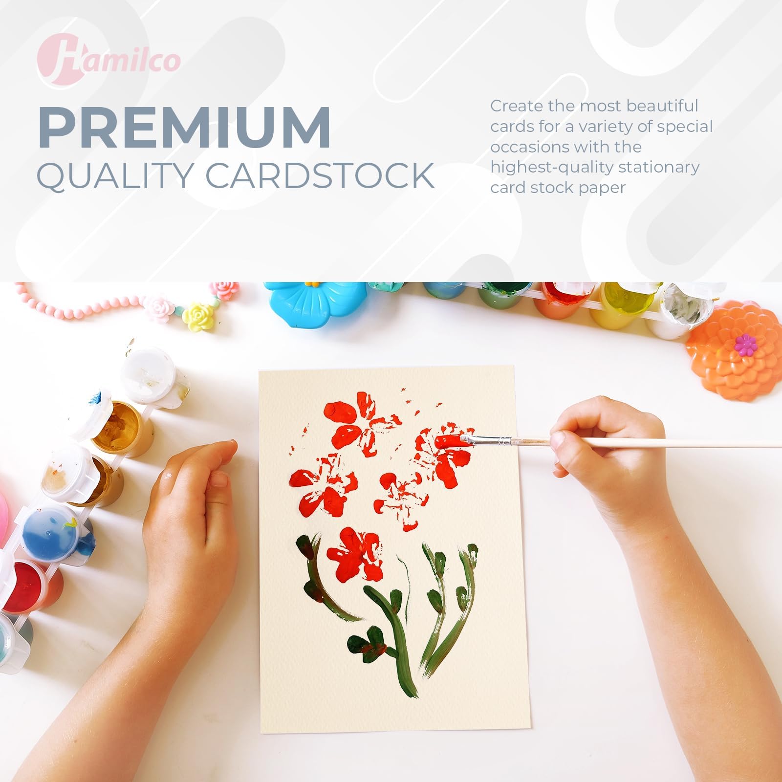 Premium 80 lb Cream Colored Cardstock - 5 x 7 Inch Blank Index Cards & Postcards for Printing - Heavyweight Stationery for Greeting Cards, Invitations, DIY Crafts - 100 Pack - Perfect for Wedding Invites, Business Cards, and Scrapbooking Projects