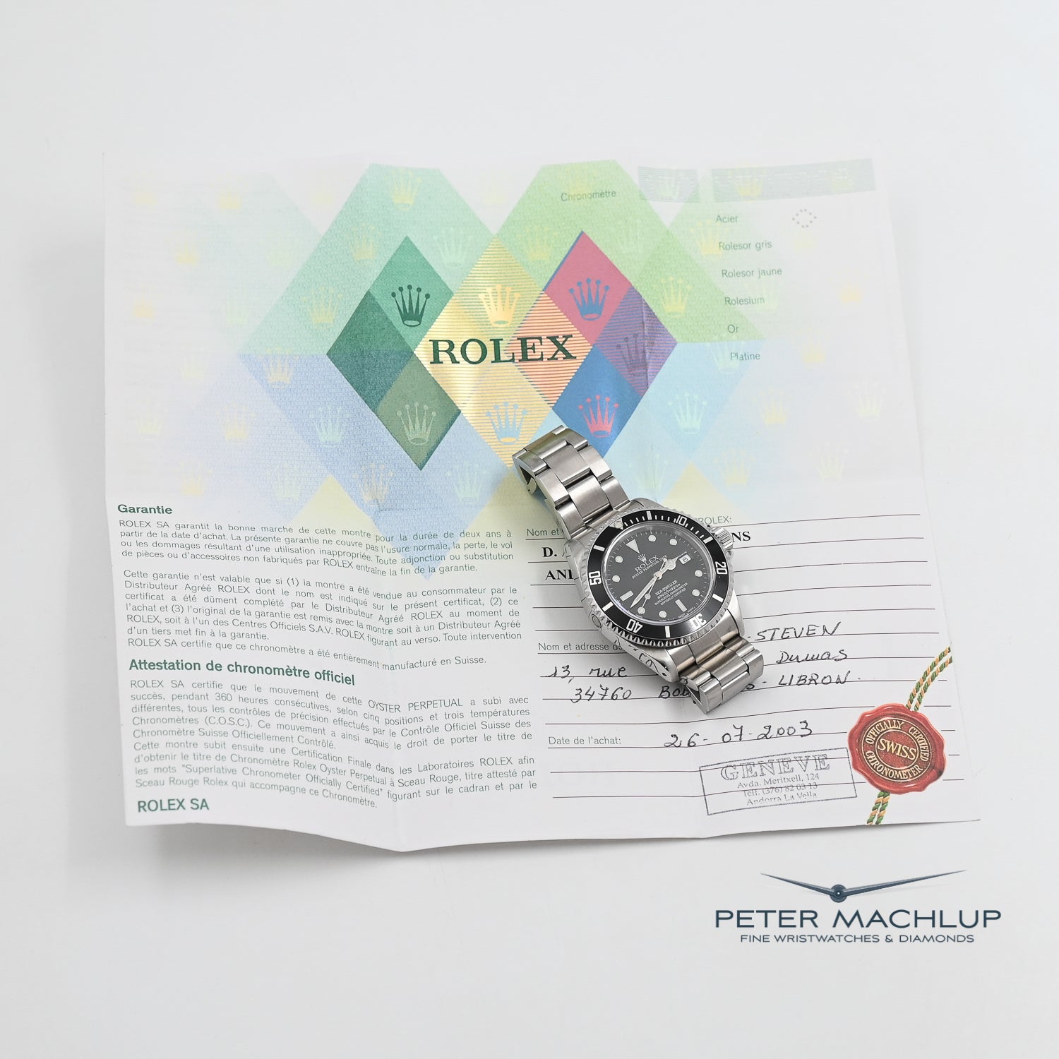 Authentic Rolex Sea-Dweller 4000 Men's Luxury Dive Watch - Stainless Steel Professional Diving Timepiece for Deep Sea Exploration & Water Sports