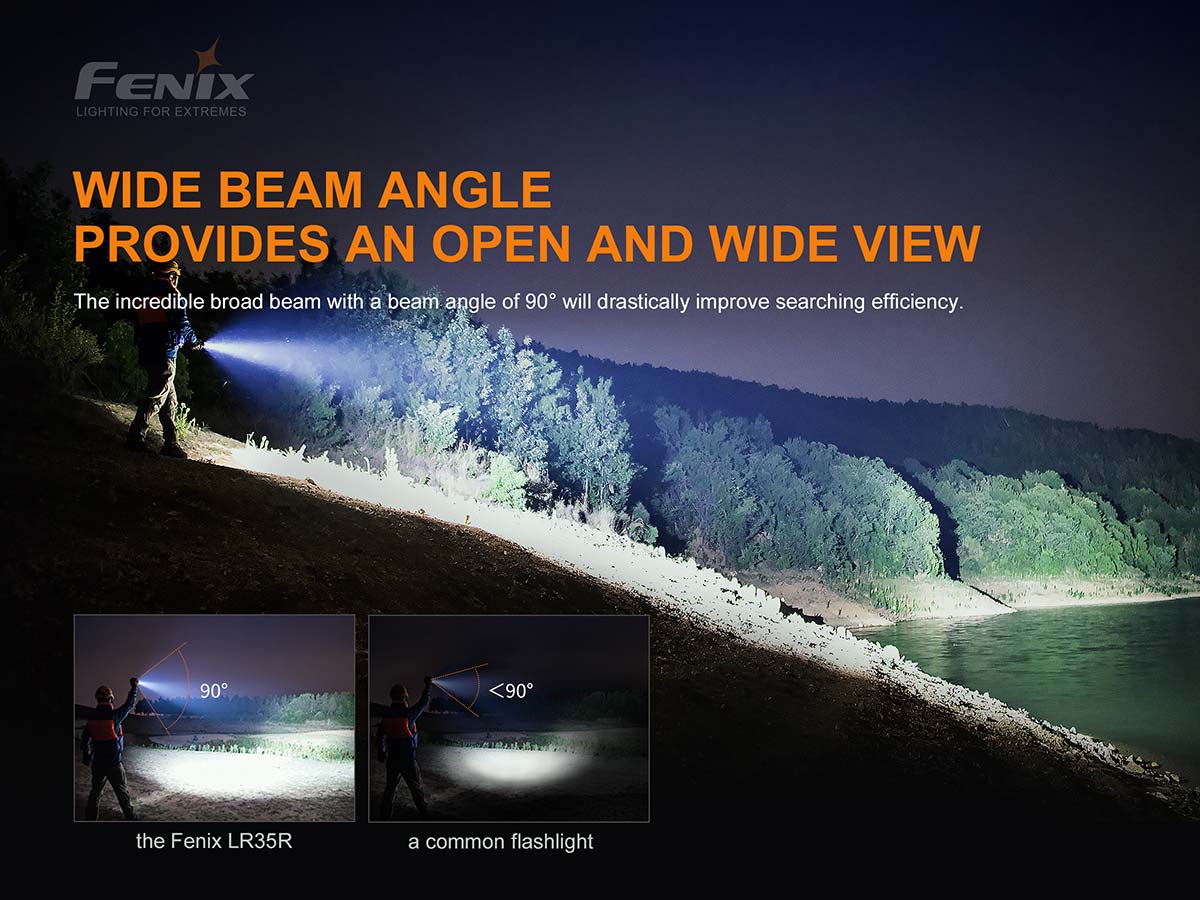 Fenix LR35R 10000 Lumens Rechargeable Flashlight - Ultra Bright LED Torch for Camping, Hiking, Emergency & Outdoor Adventures