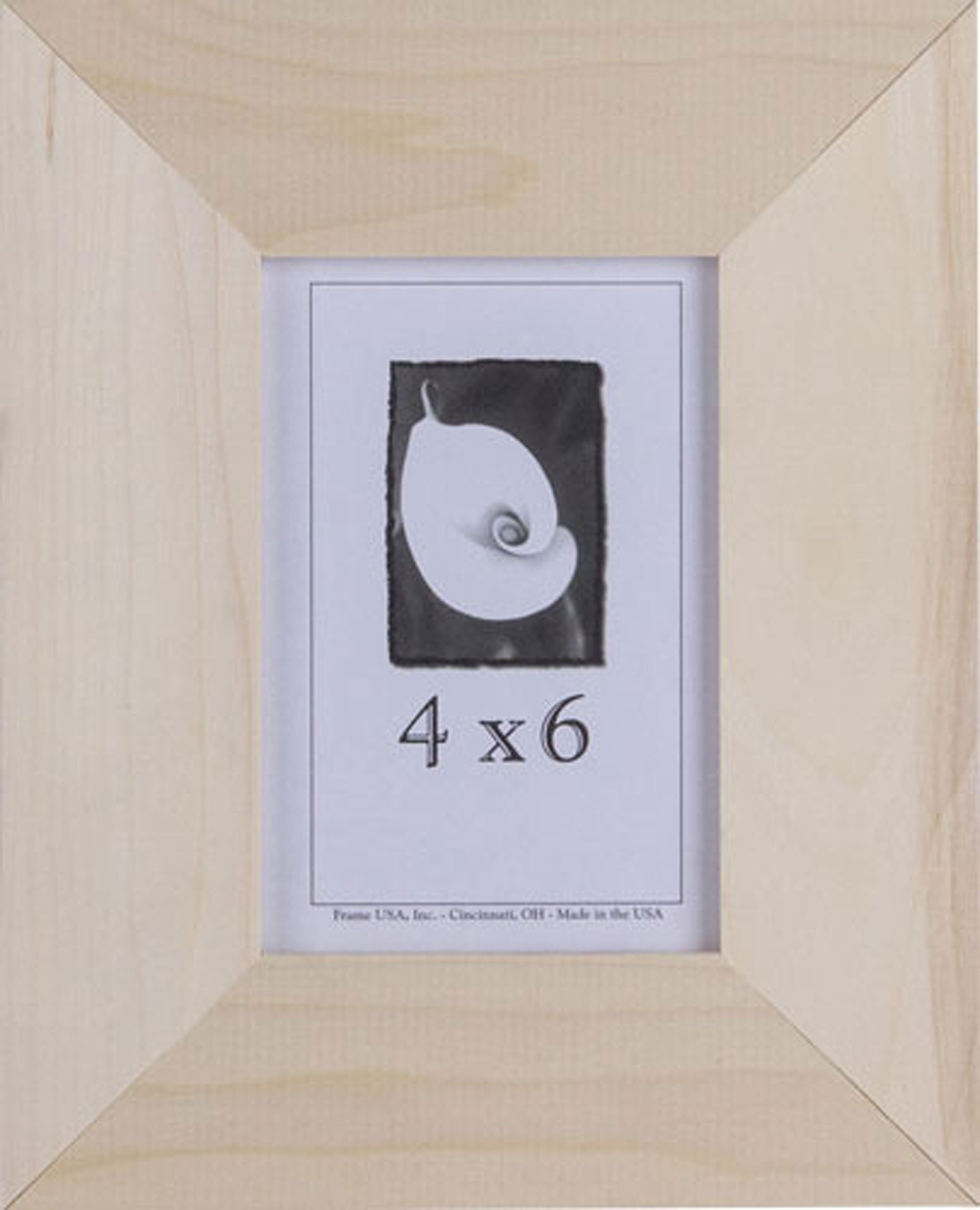 Frame USA DIY 4x6 Inches Picture Frame with 1.5-Inch Molding - Perfect for Home Decor, Photo Displays & Wall Art