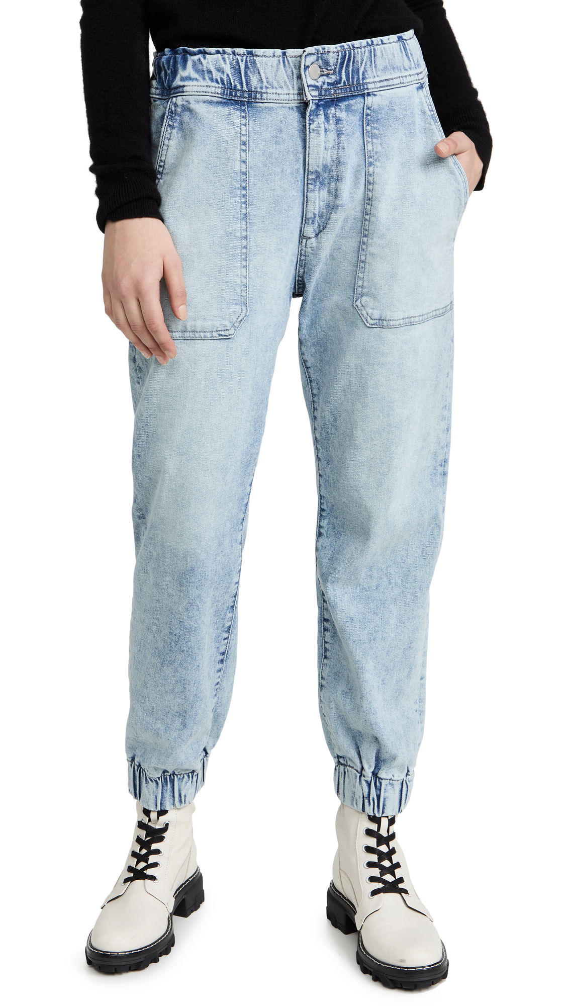 DL1961 Women's Laura High Rise Jogger Jeans - Comfortable Stretch Denim Pants for Casual Wear & Everyday Outfits