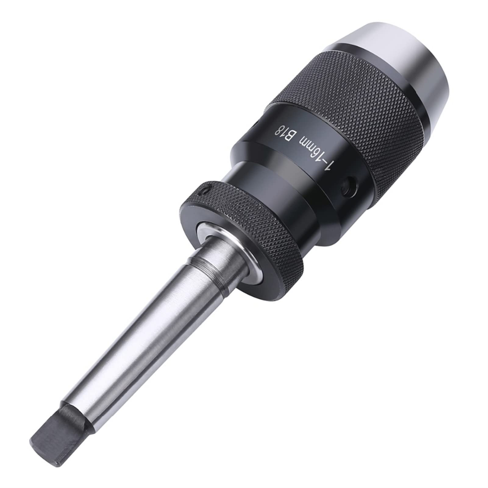 1-16mm Self-Tightening Keyless Drill Chuck with MT2-B18 Arbor - Fits Most Drills & Lathes (MK2 Mount) - Perfect for Woodworking, Metalworking & DIY Projects