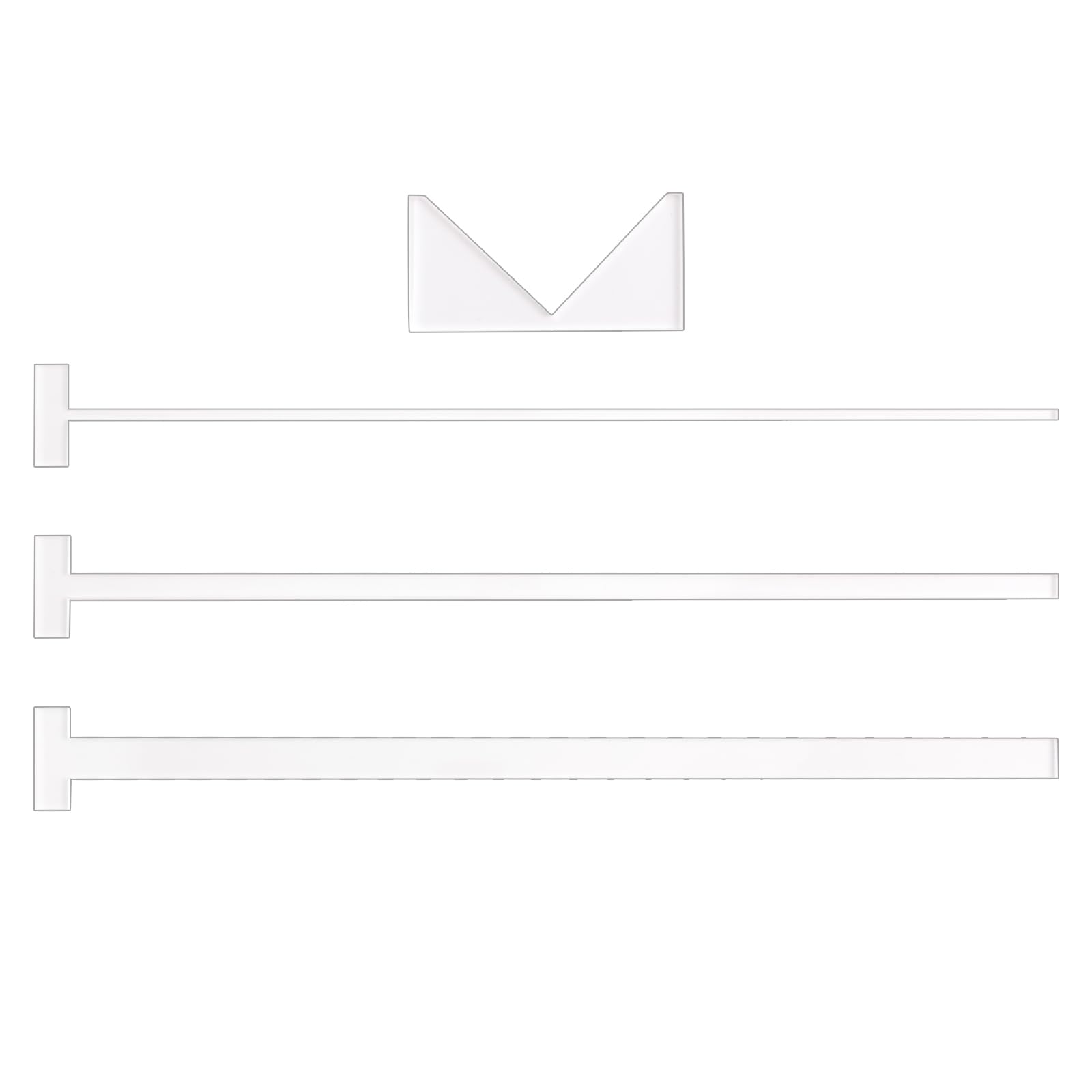 4-Piece Acrylic Book Binding Guide Kit - Professional Book Cover Ruler Tools for Album, Scrapbook & DIY Book Making - Perfect for Crafting, Photo Albums & Handmade Journal Projects