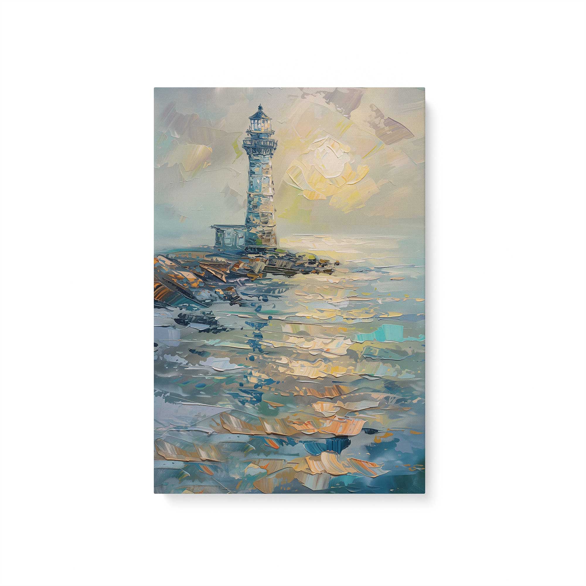 Harbor Glow v2 Canvas Wall Art Print - Coastal Home Decor for Living Room, Bedroom & Office