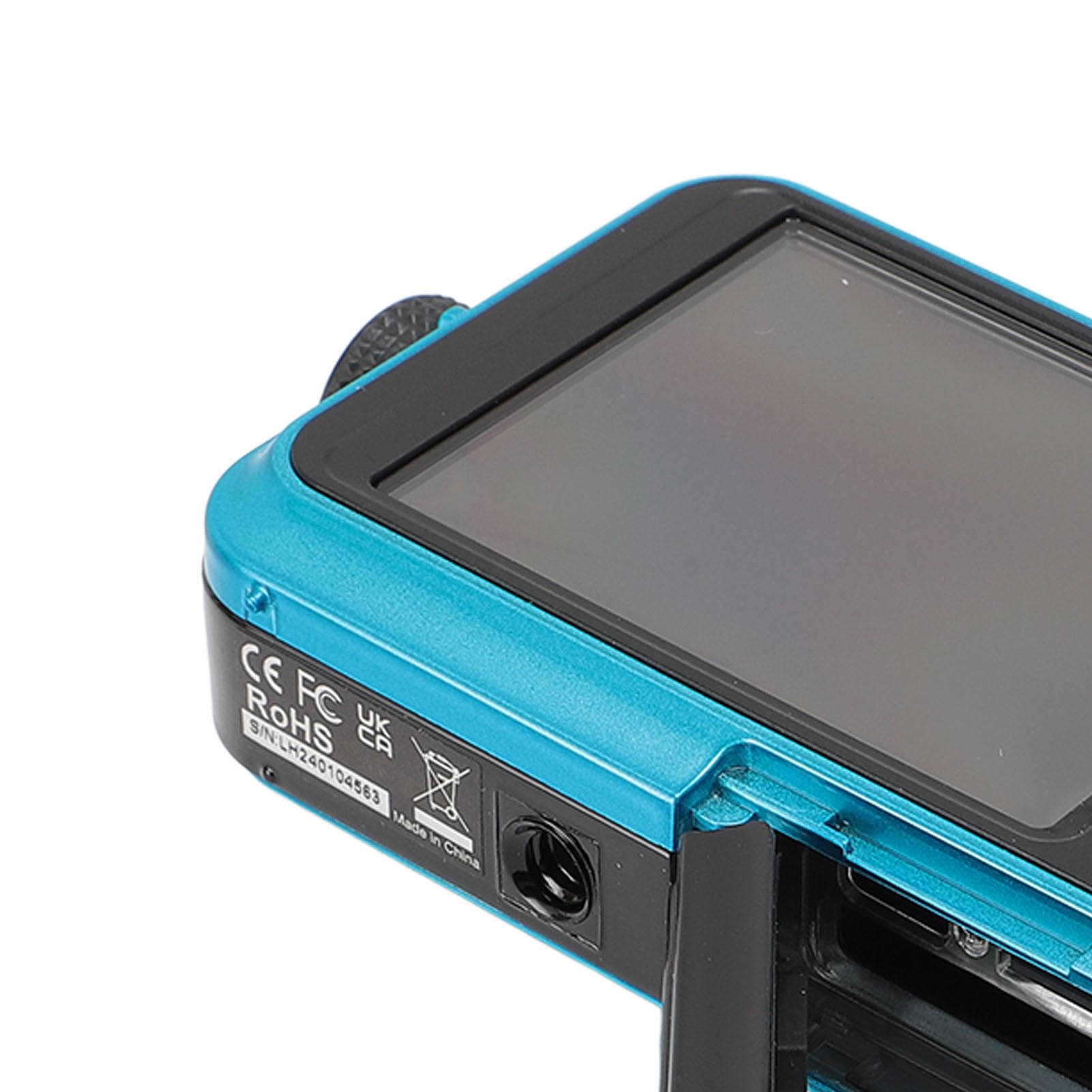 4K 56MP Waterproof Underwater Camera with Dual Screen - 10ft Depth Rating, Continuous Recording While Charging - Perfect for Snorkeling, Diving & Beach Adventures (Blue)