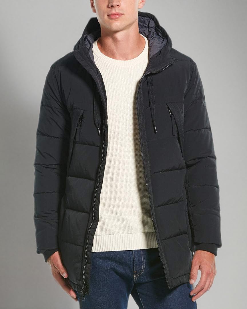 Andrew Marc Men's Hoodie - Premium Cotton Zip-Up Hooded Sweatshirt for Casual Wear & Outdoor Activities | Warm & Comfortable Pullover for Men