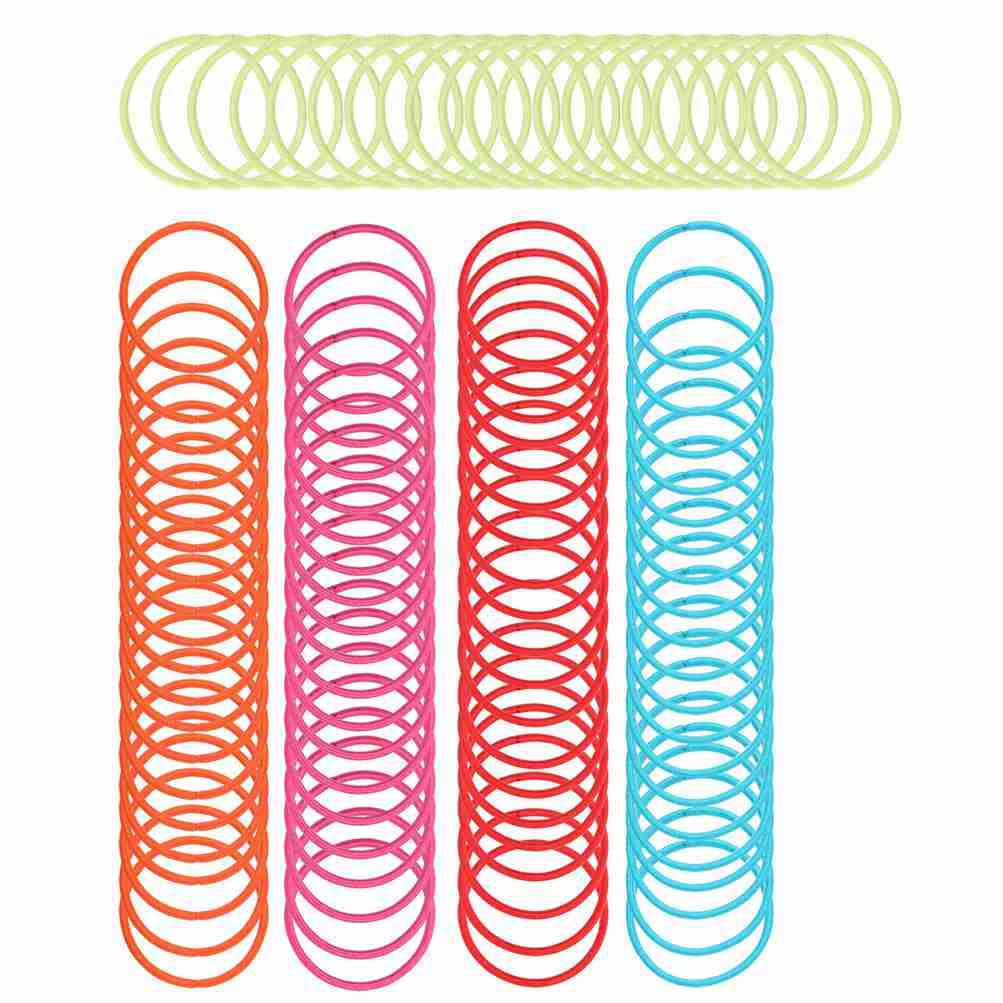 100 Pcs Women's Elastic Hair Ties - Soft Scrunchies for Ponytail & Workout
