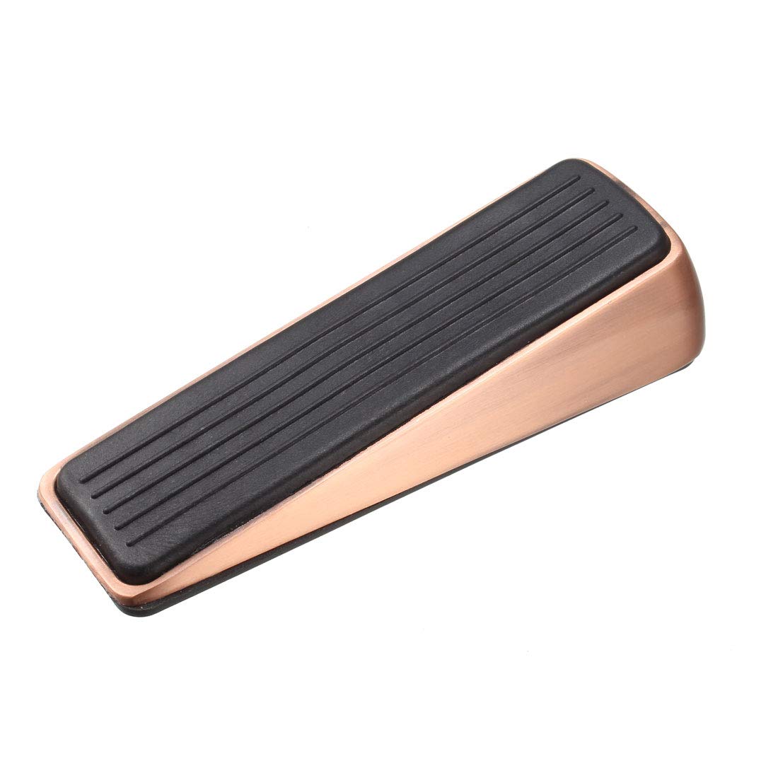 Premium Rubber Door Stopper - Non-Scratching Anti-Slip Wedge Floor Doorstop in Copper Tone for Home & Office Security - Perfect for Bedrooms, Bathrooms, and Sliding Doors