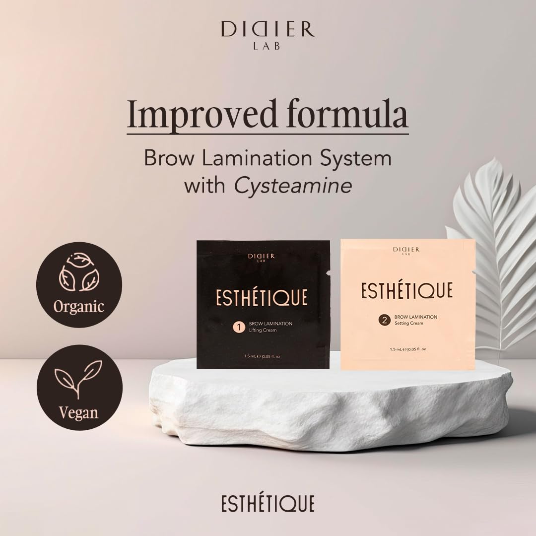 Professional Brow Lamination Kit for Flawless Eyebrows - Didier Lab Esthétique Brow Lift & Enhancement Kit with Vitamins & Hydrating Ingredients - Perfect for Salon, Home Use & Semi-Permanent Makeup