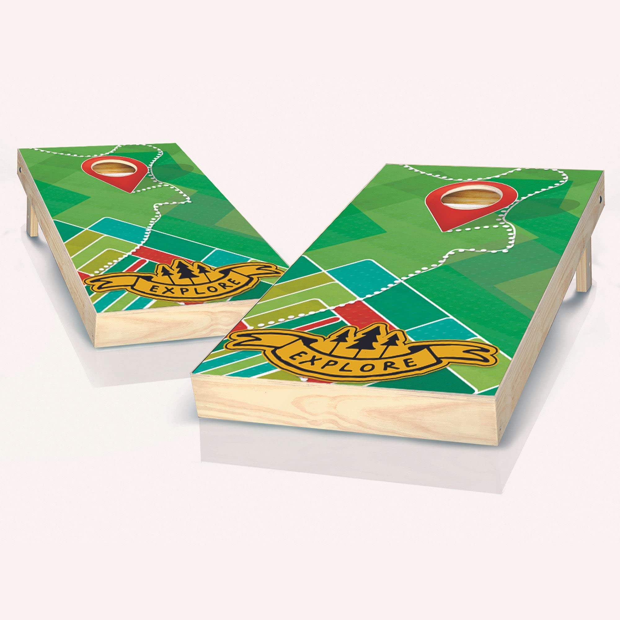 Premium Cornhole Game Set - 2 Regulation-Sized Boards & 8 All-Weather Bean Bags - Customizable Accessories for Backyard, Tailgate & Outdoor Parties - Perfect for BBQ, Camping & Beach Games