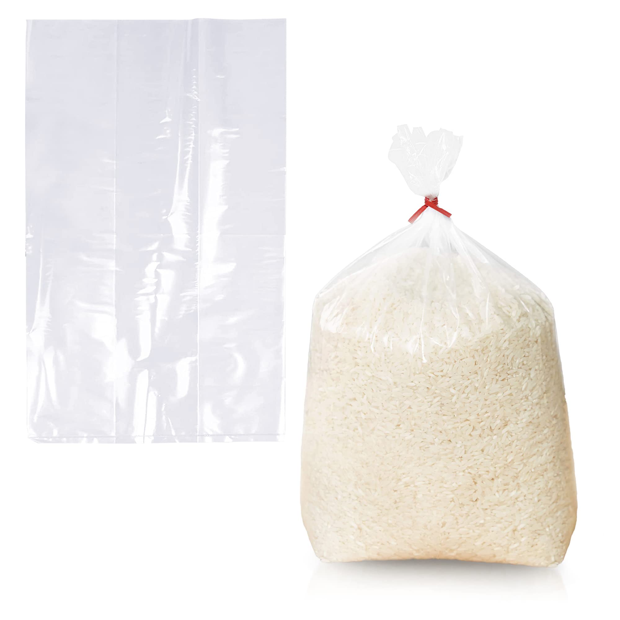 APQ Clear Gusseted Poly Bags - 10 x 4 x 20 Inches, 1000 Pack - Waterproof Flat Bottom Plastic Bags with Open Top - 2 Mil Thick for Packaging Popcorn, Cookies, Bread - Perfect for Party Favors, Bakery Storage & Retail Packaging