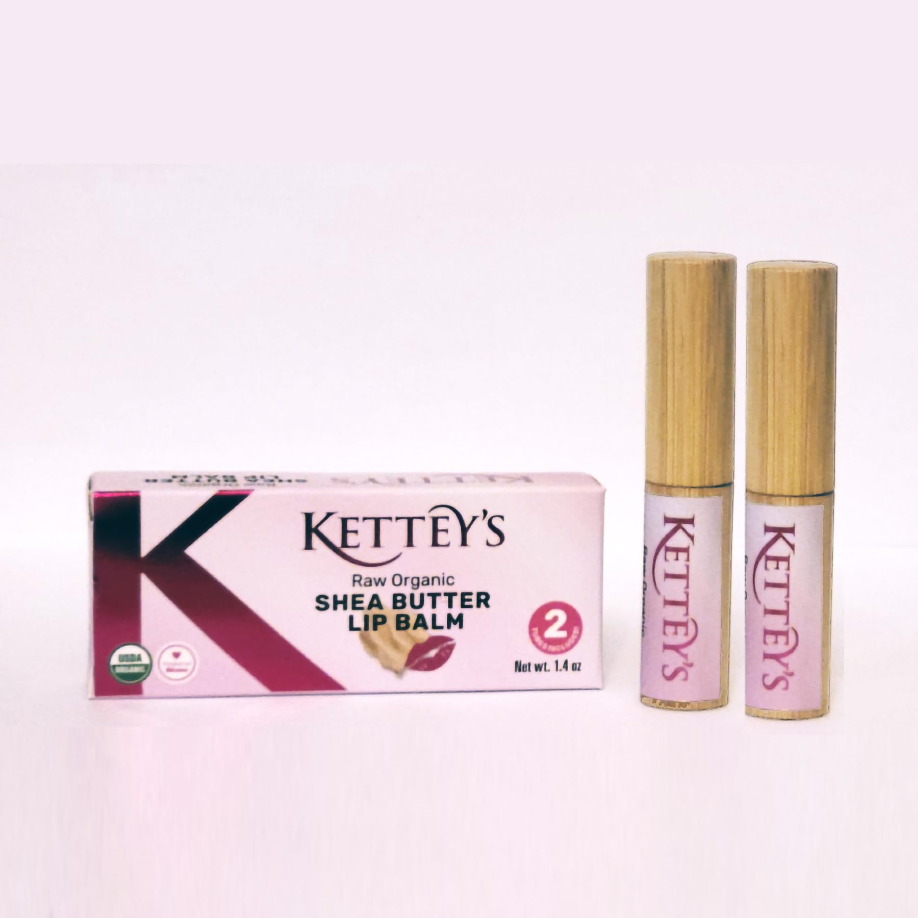 KETTEY'S 100% Pure Organic Raw Shea Butter Lip Balm - Handmade in Ghana - Natural Moisturizing Lip Care for Dry, Chapped Lips - Perfect for Winter Skincare & Daily Hydration