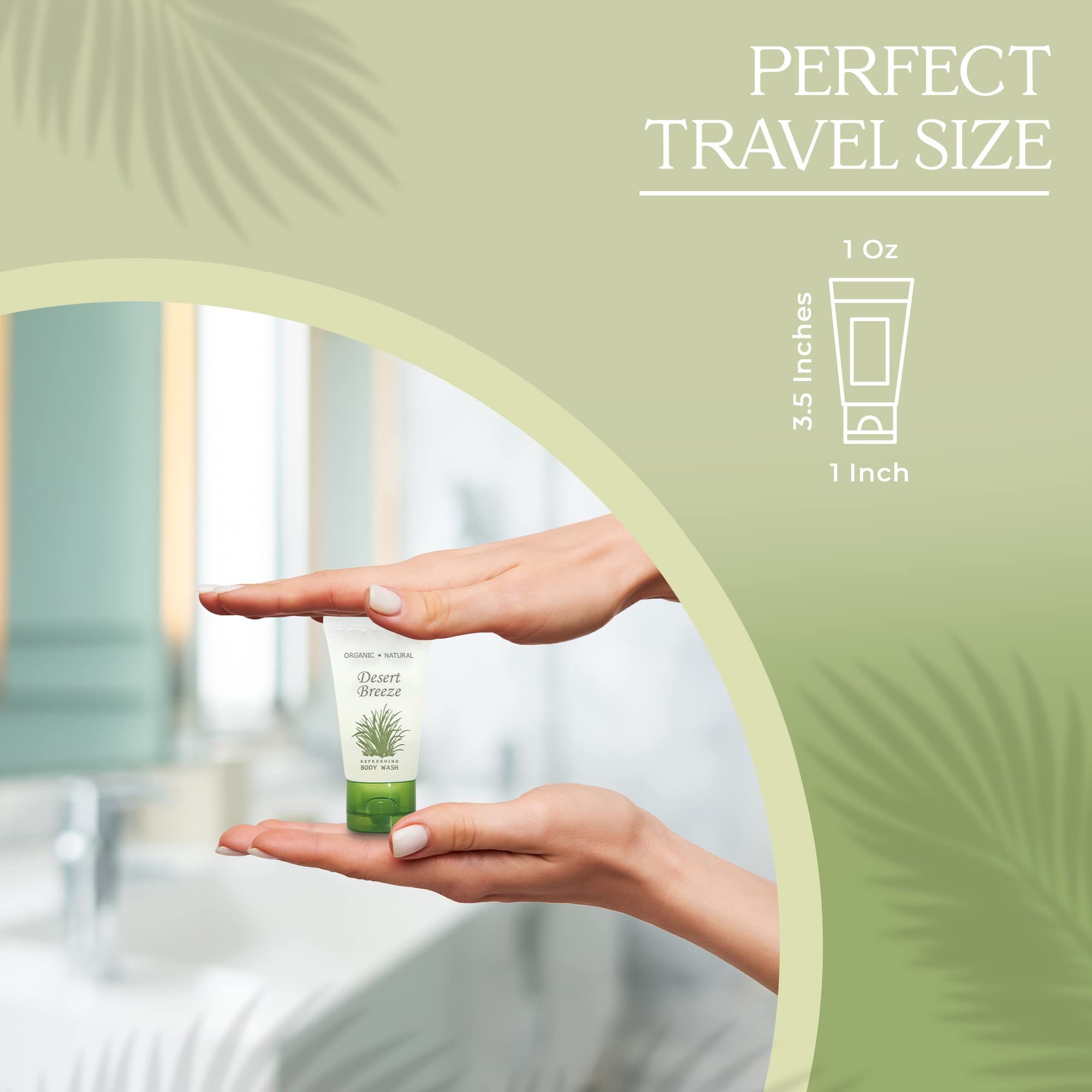Travel Size Body Wash 1 oz - Bulk Pack of 300 Flip Top Bottles | Hotel Toiletries, Gym Essentials & Camping Supplies