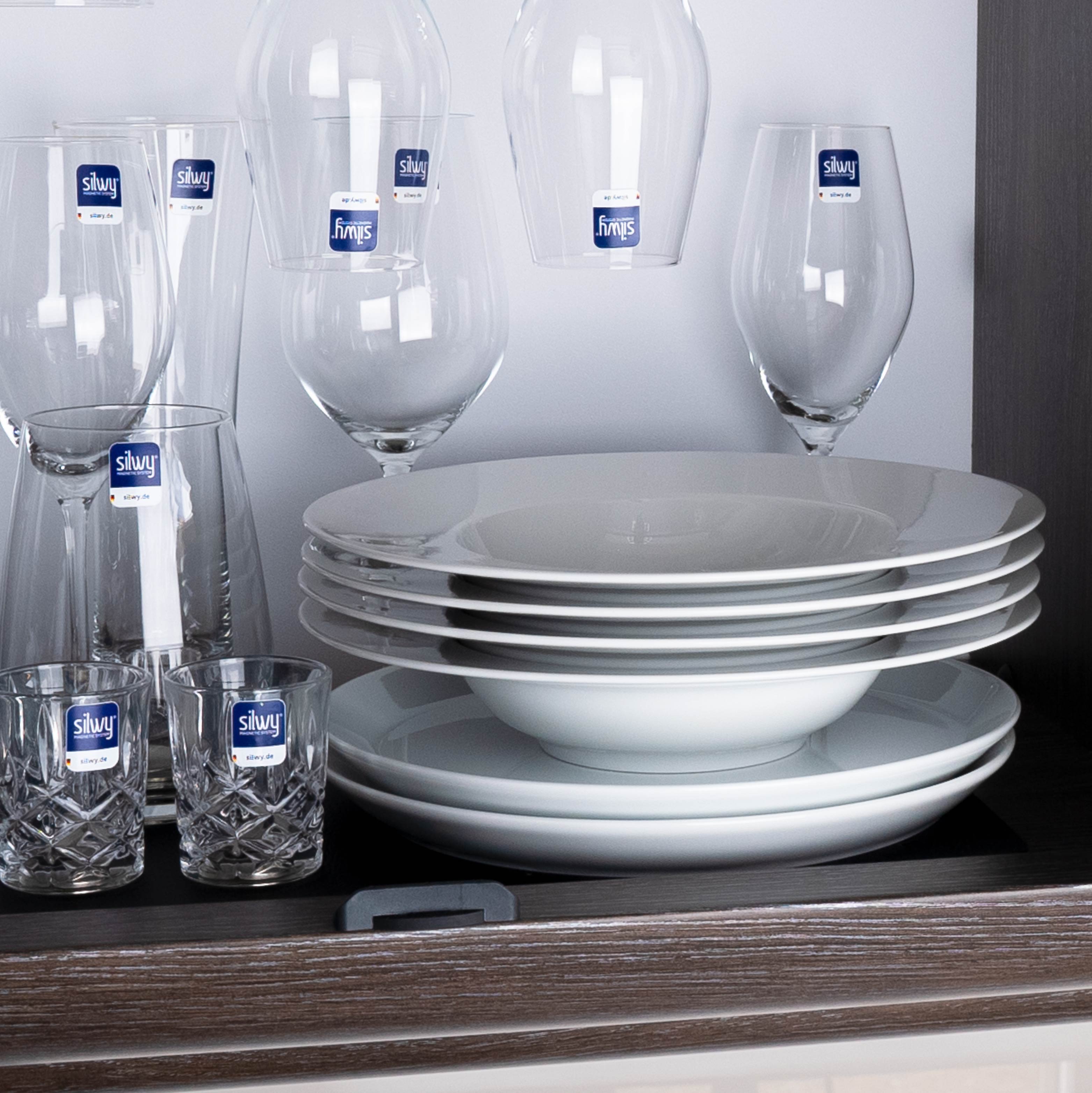 Premium Porcelain Magnetic Dinner Plates - 23.5cm Set for Elegant Dining & Entertaining | Perfect for Restaurants, Dinner Parties & Home Decor