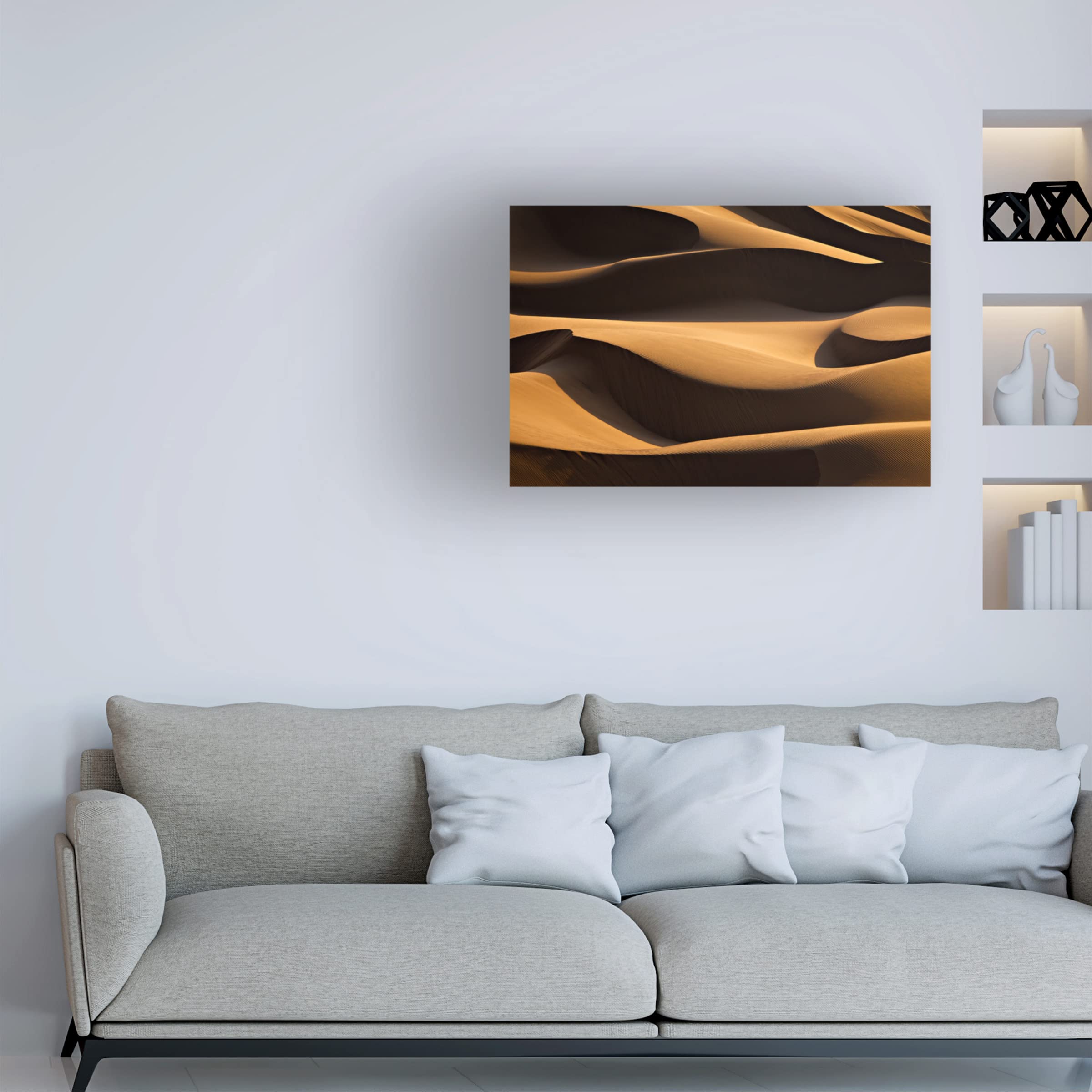 Trademark Fine Art 'Layers' Canvas Wall Art Painting by Mohammadreza Momeni - Modern Abstract Home Decor for Living Room, Bedroom & Office