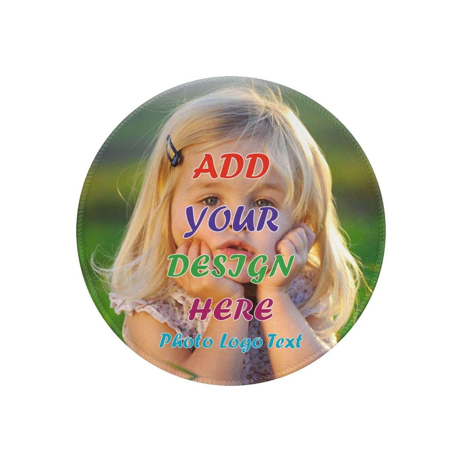 Custom 8 Inch Round Mouse Pad - Personalized Photo, Name & Text Mousepad for Computer, Laptop, Desk - Perfect for Gaming, Office & Home Workspace
