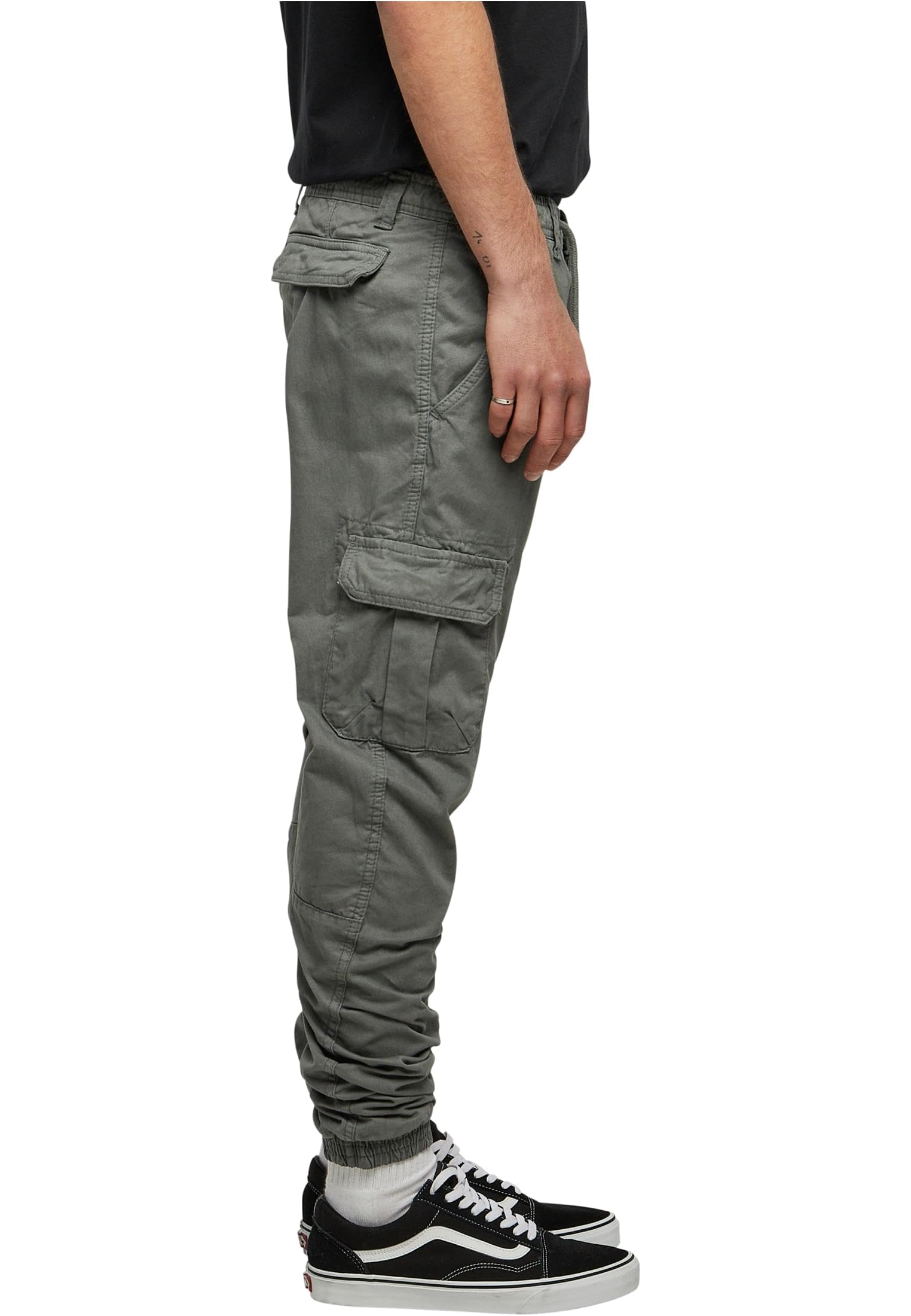 Men's Cargo Jogger Pants - TB1268 Tactical Workout Joggers, Dark Grey, Large Size for Outdoor Hiking, Gym & Casual Wear