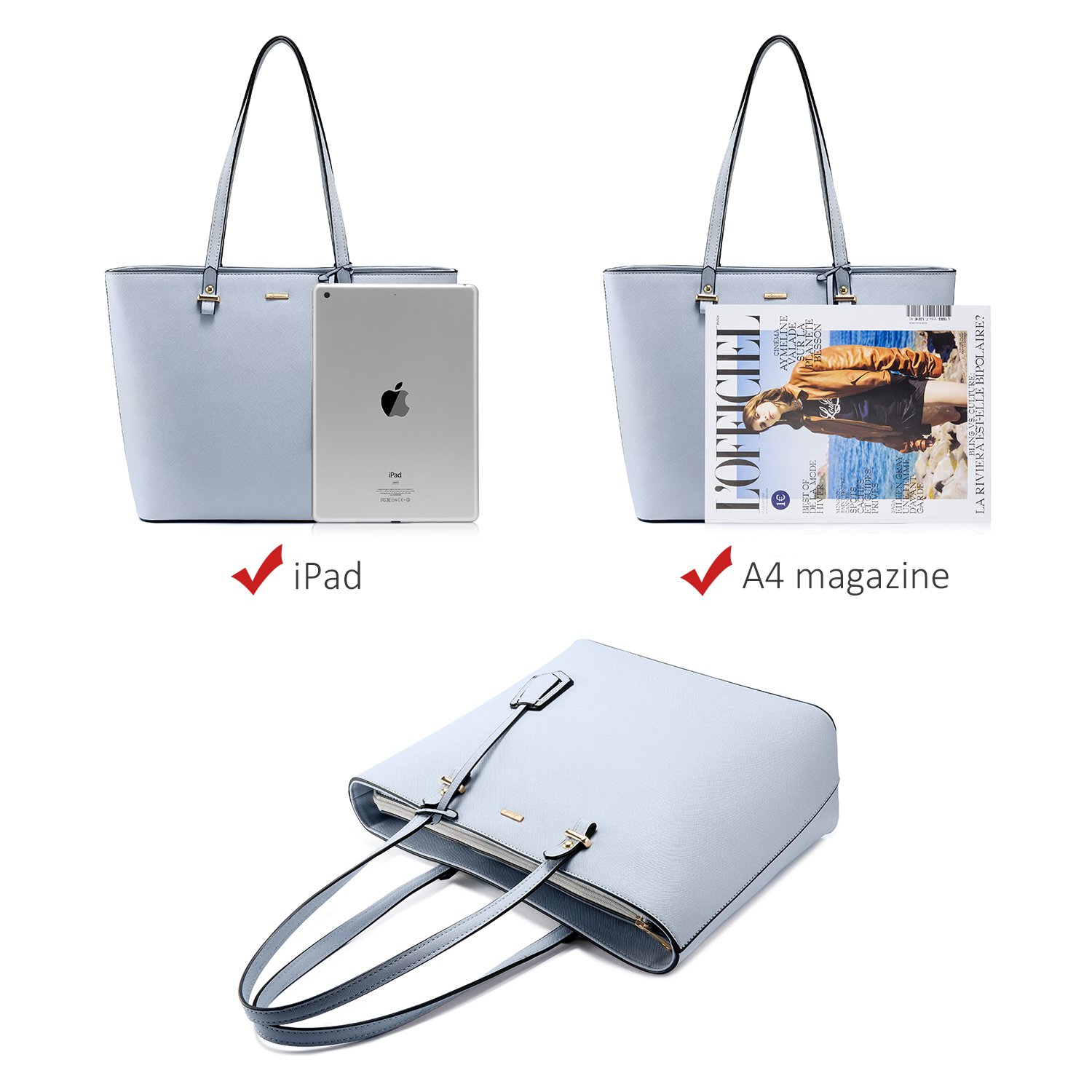 LOVEVOOK Women's Fashion Handbag Set - Tote, Shoulder & Top Handle Satchel Purse for Work, Travel & Everyday Use | Stylish & Functional Women's Bags