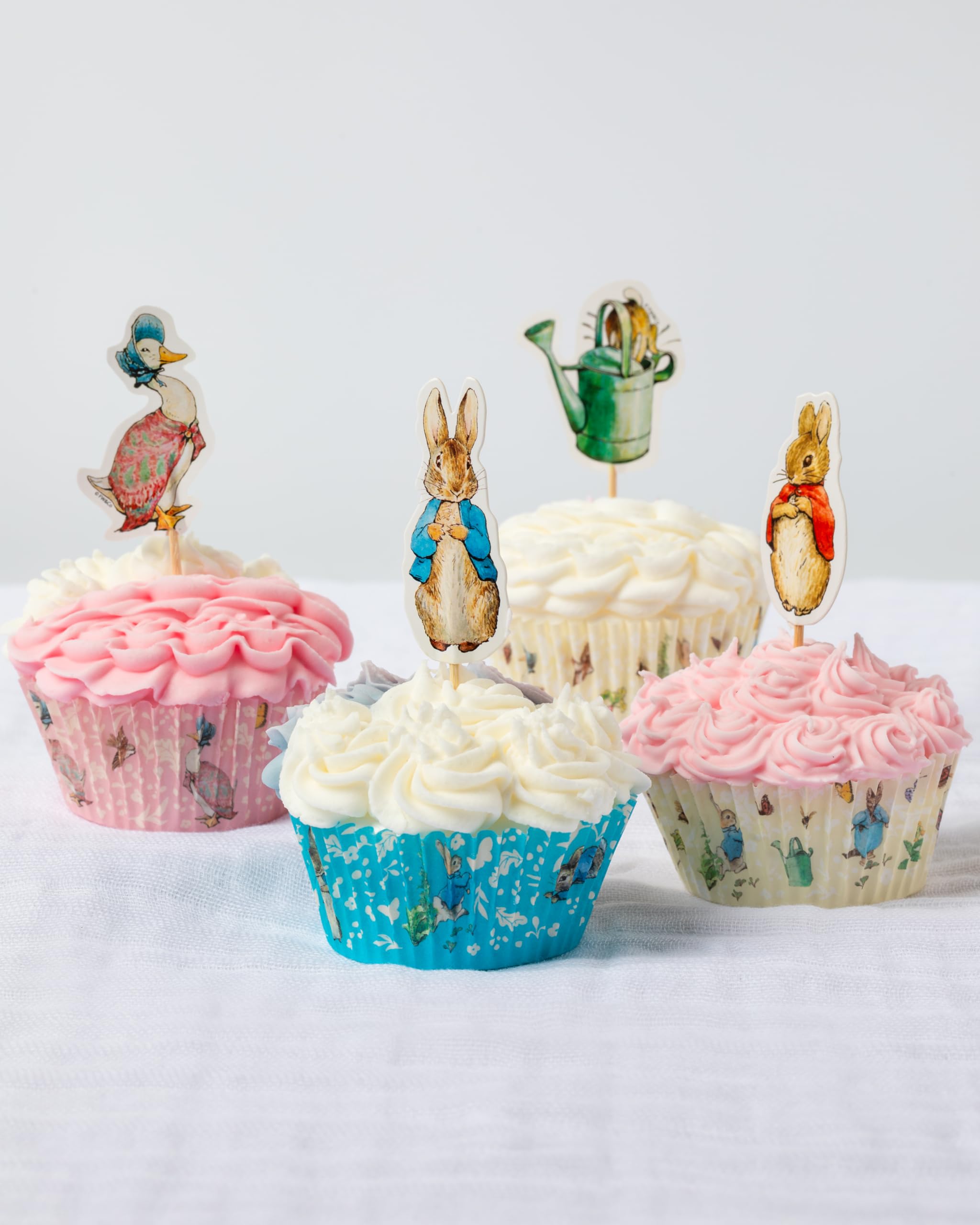 Beatrix Potter Peter Rabbit Cupcake Cases for Baking - 75 Pack | Peter Rabbit Party Decorations for Christening, Birthday, Baby Shower | Perfect for Baking, Party Favors, and Special Occasions