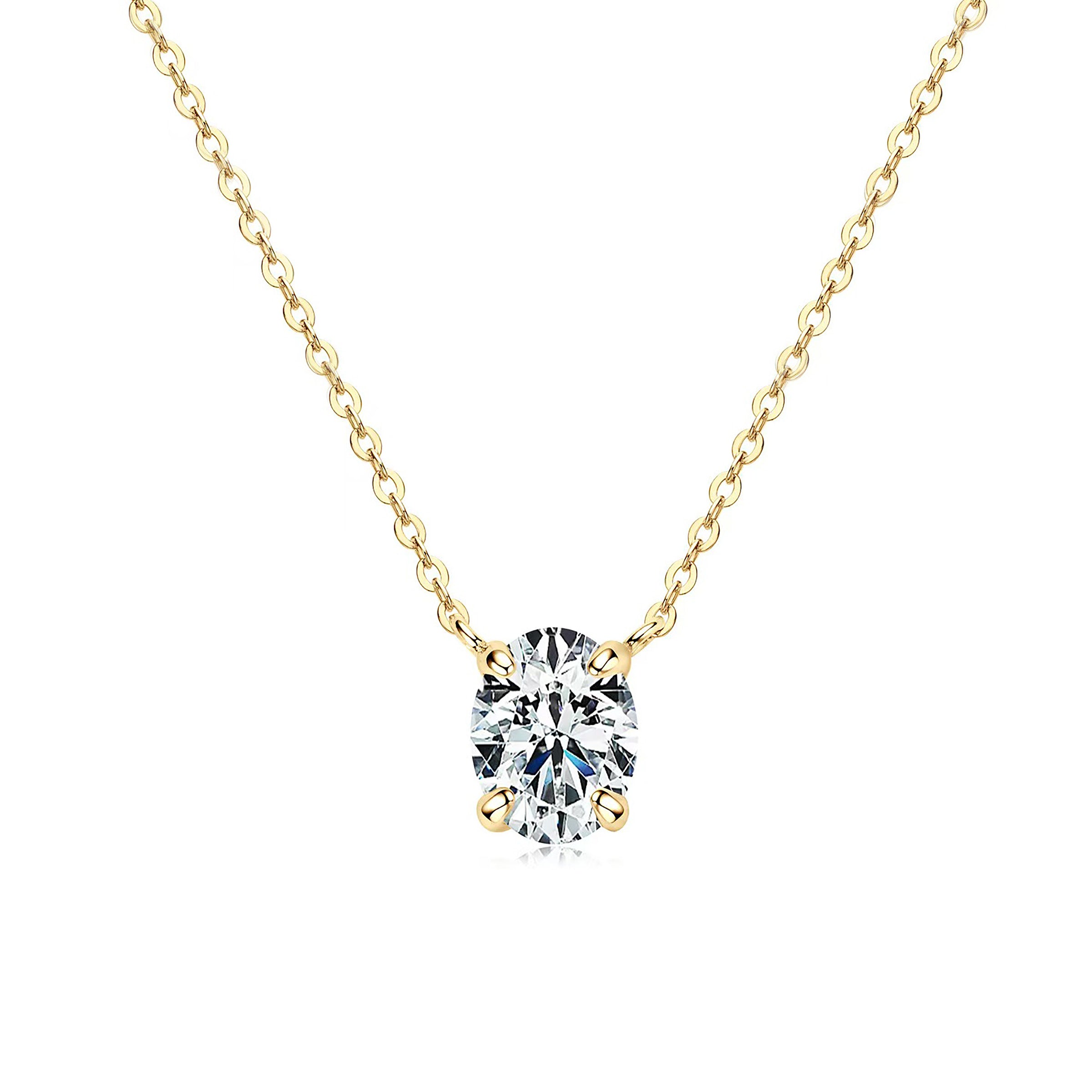 Starlight Whisper: Oval Cut Moissanite Memorial Ashes Necklace for Cremation Jewelry - Perfect for Keeping Loved Ones Close in Elegant Memorial Jewelry