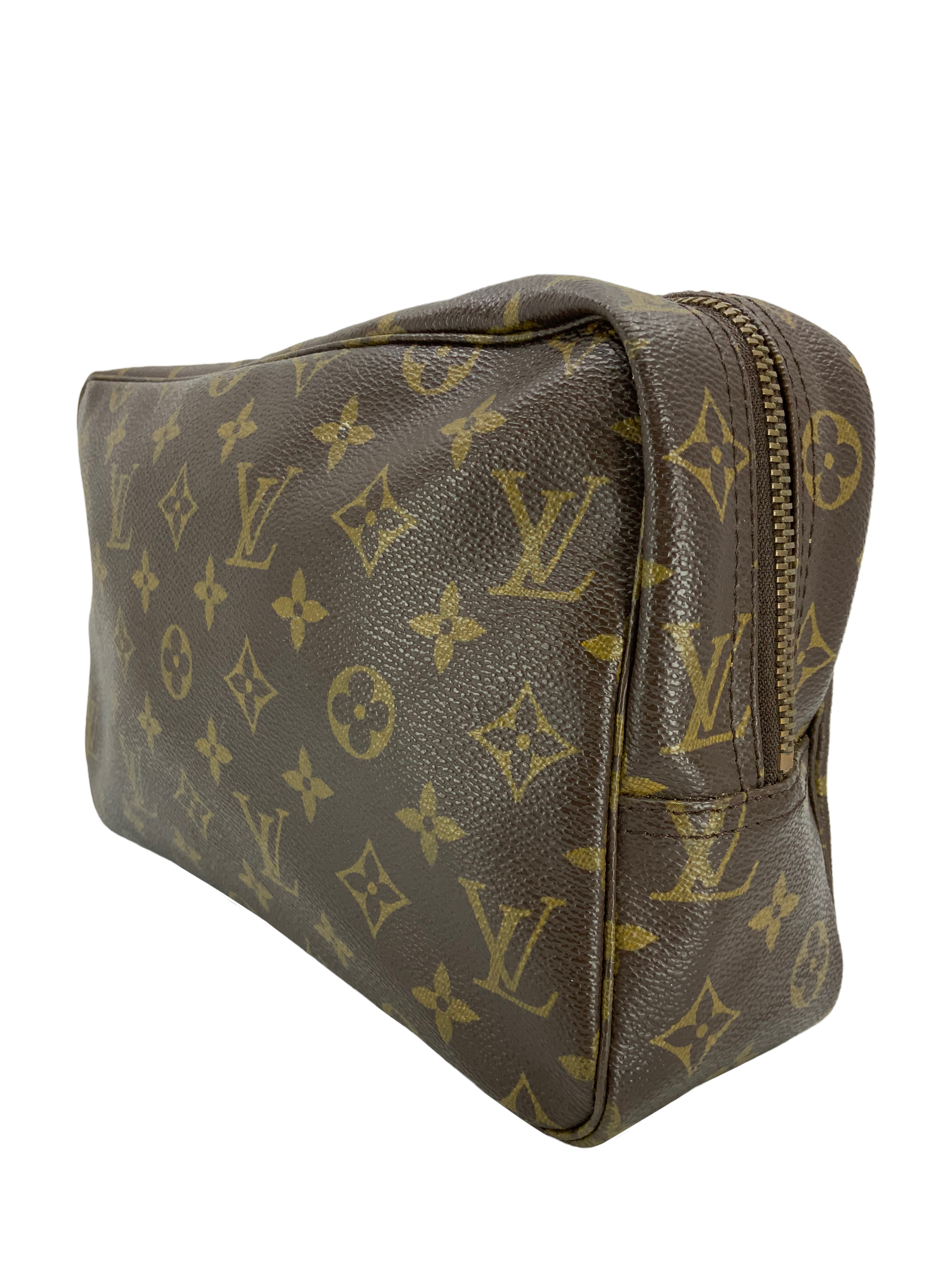 Authentic Louis Vuitton Vintage Monogram Canvas Trousse Toilette 28 Cosmetic Bag Pouch - Luxury Travel & Everyday Makeup Organizer for Women
