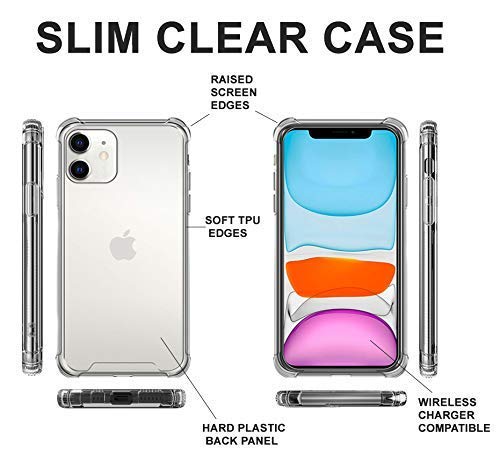 Custom Personalized iPhone 12 mini/14 Pro Max/11 Pro Max Case with Handwriting, Name Initials & Monogram - Cute Hearts Design, Shockproof Protective Clear Cover (U03) - Perfect Gift for Birthdays, Anniversaries & Valentine's Day