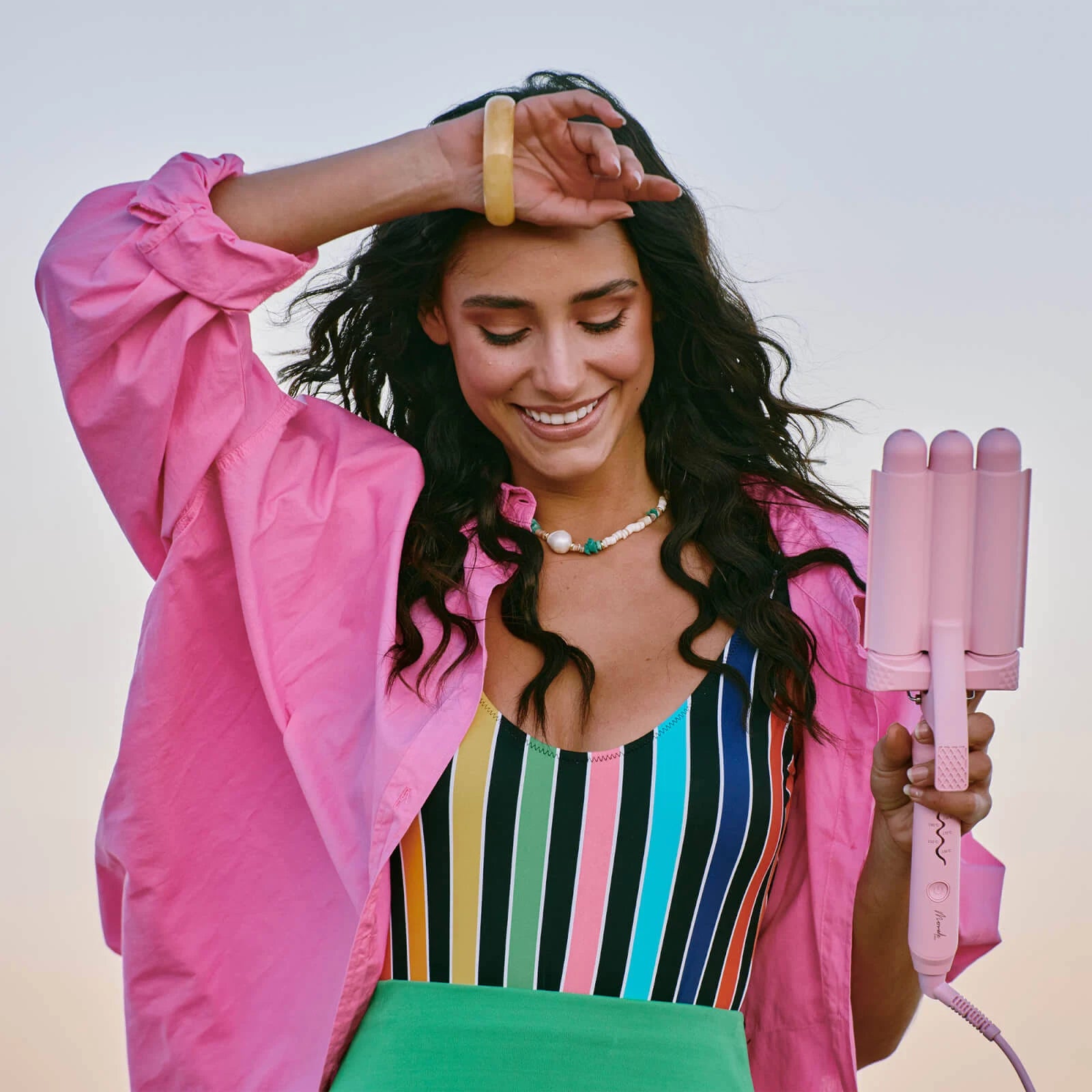 The Style Wand - Professional Hair Styling Tool for Curling & Straightening - Perfect for Home & Salon Use