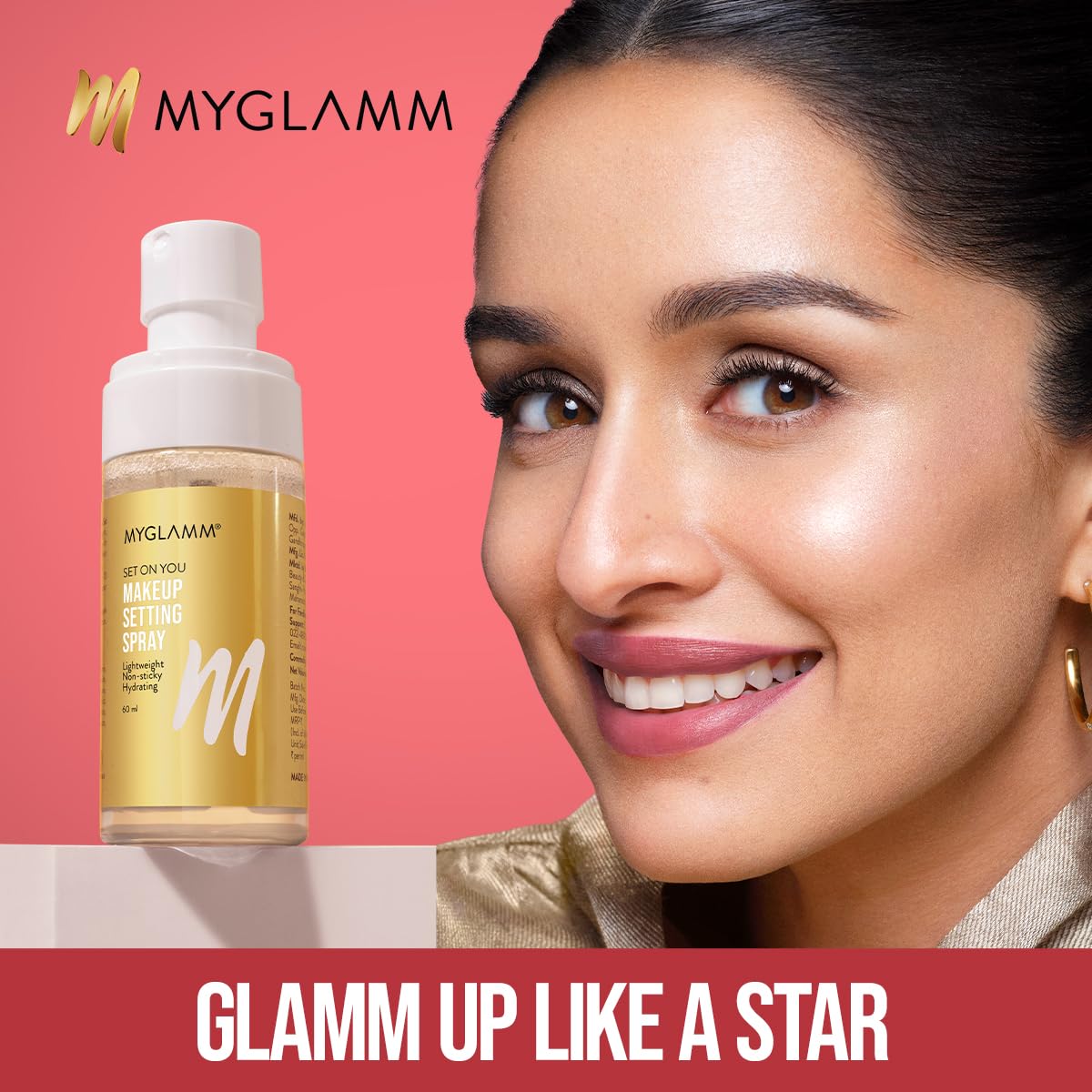 MyGlamm Set On You Setting Spray (60ml) – Long Lasting Makeup Fixer with Hyaluronic Acid, Niacinamide & Aloe Vera for All Skin Types | Perfect for Weddings, Parties & Daily Wear