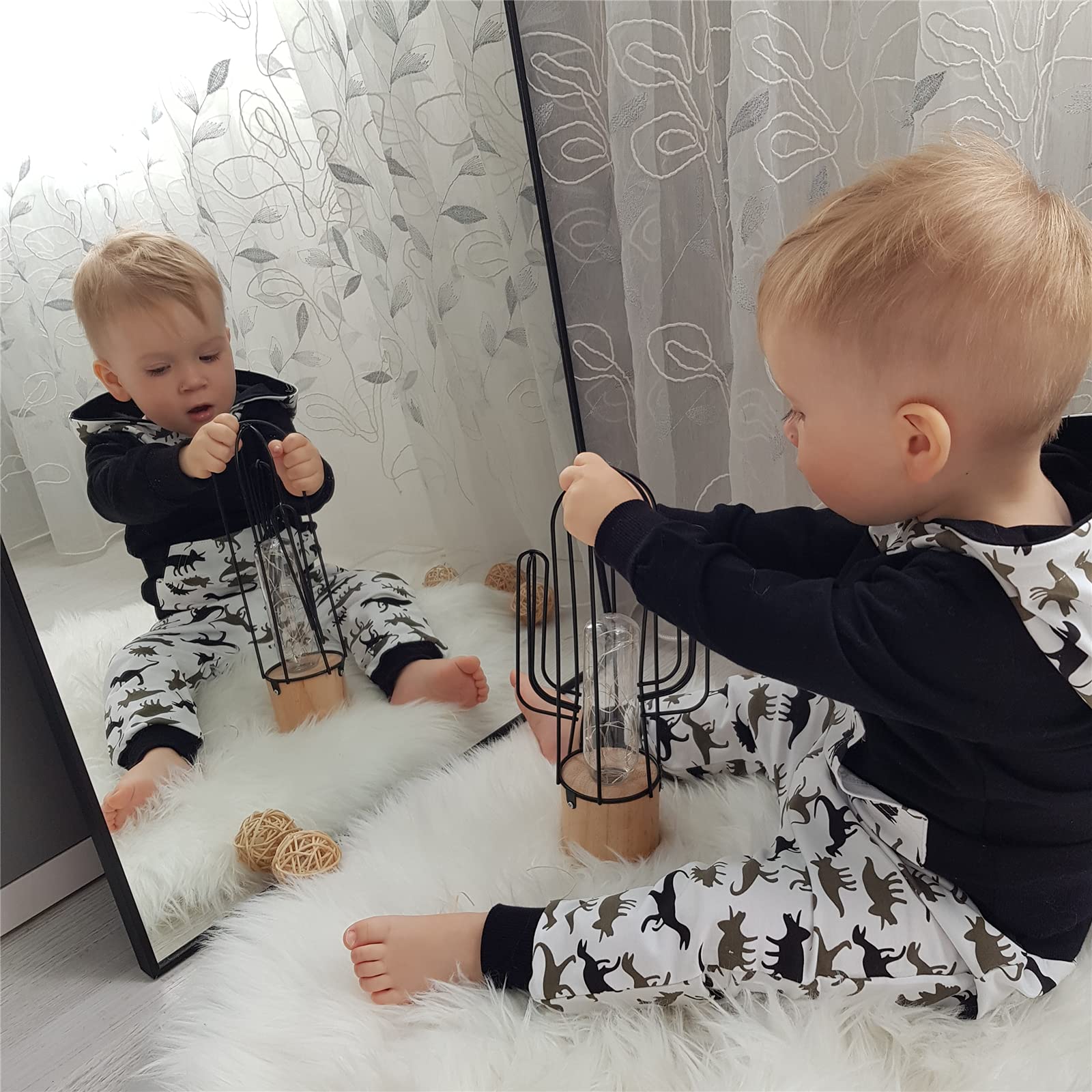 Adorable Animal Print Baby Boy Clothes Set - Soft Long Sleeve Hoodie & Pants Outfit for Toddlers & Infants | Perfect for Playdates, Family Photos & Everyday Comfort
