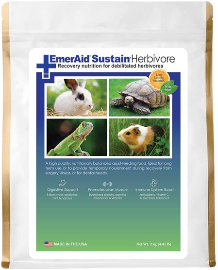 Emeraid Sustain Herbivore with Vitamin C (400g) - Premium Nutritional Supplement for Small Herbivores - Supports Digestive Health & Immune System - Ideal for Rabbits, Guinea Pigs & Chinchillas