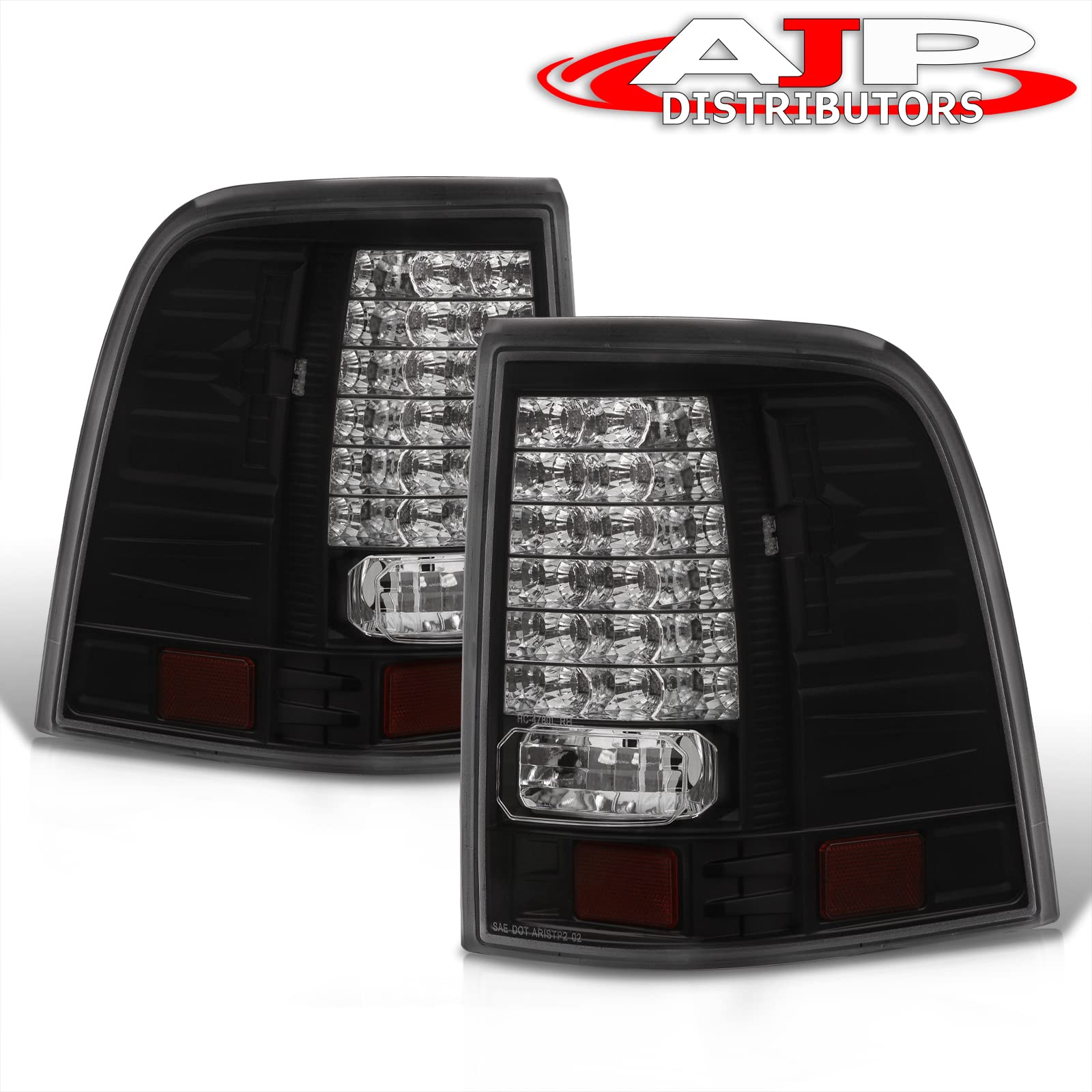 Ford Explorer Rear LED Tail Lights Replacement Pair - Left & Right Driver Passenger Side (Black) | Durable & Bright for Enhanced Nighttime Safety & Style