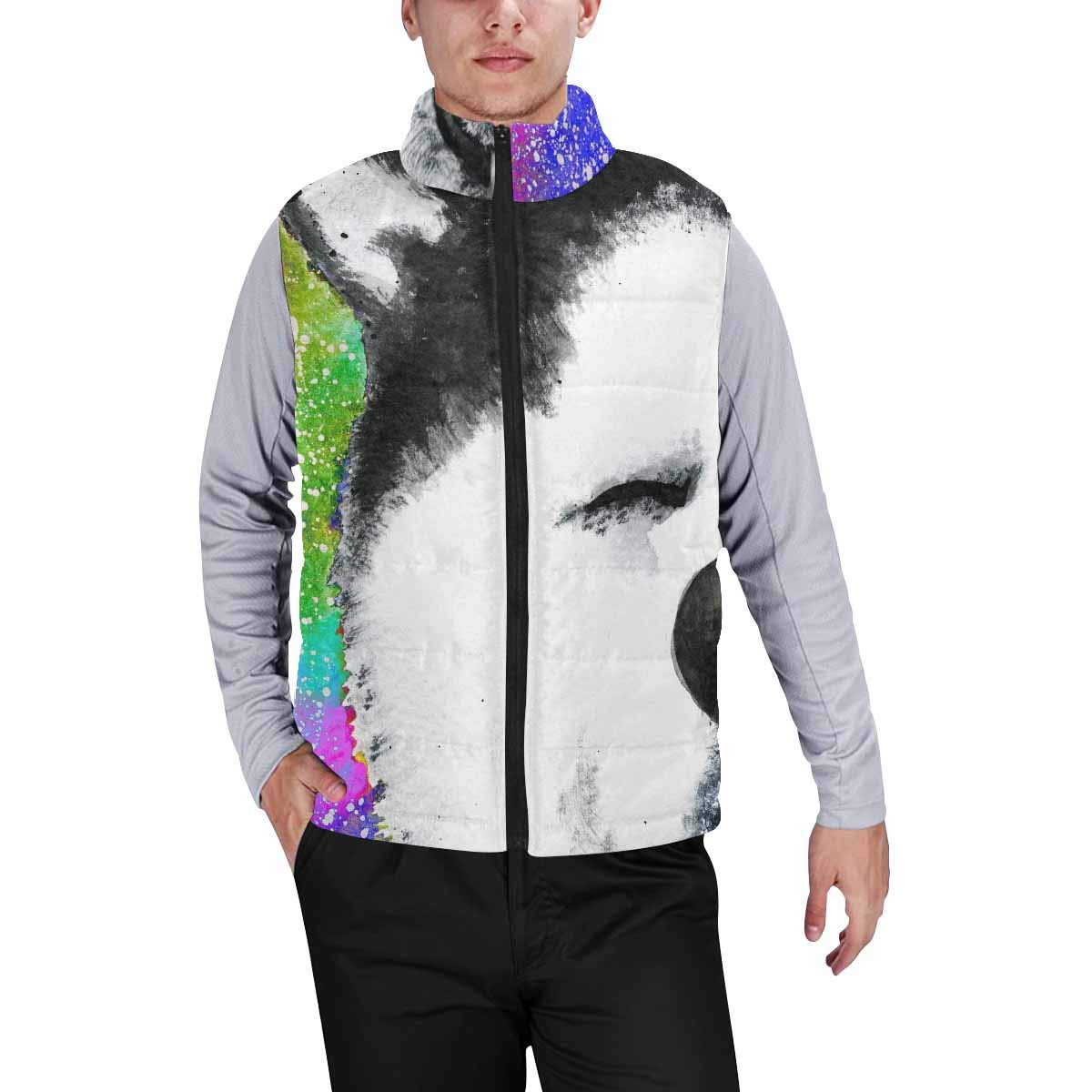 InterestPrint Men's Winter Warm Puffer Vest - Lightweight Insulated Outdoor Jacket for Hiking, Camping & Casual Wear - Boho Arrows & Feathers Design
