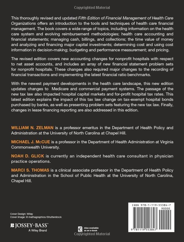 Financial Management of Health Care Organizations: Essential Tools, Concepts & Applications for Healthcare Administration | Budgeting, Cost Control & Financial Planning for Hospitals & Clinics