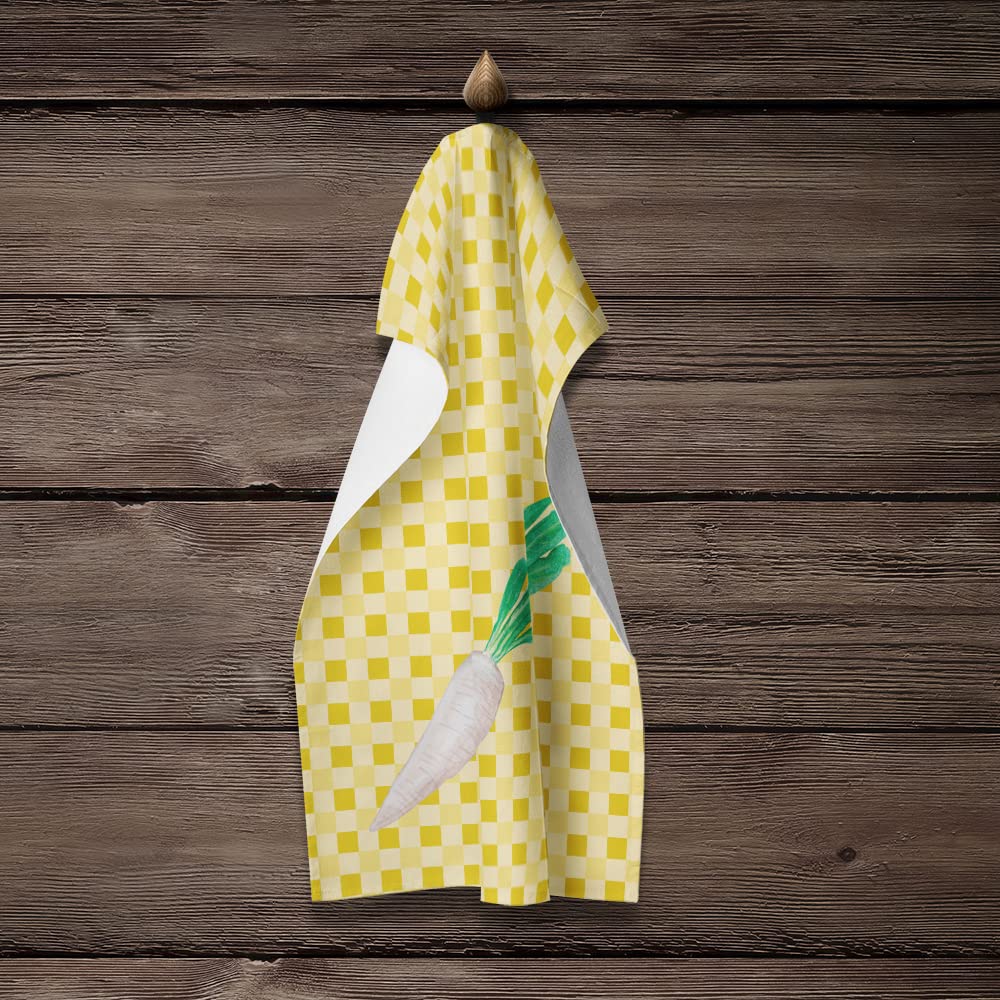 Caroline's Treasures BB7216KTWL White Radish Kitchen Towel Set - Absorbent Dish Cloths, Guest Hand Towels & Decorative Bathroom Towels for Face, Tea, Dishes - Perfect for Kitchen, Bath & Hostess Gifts