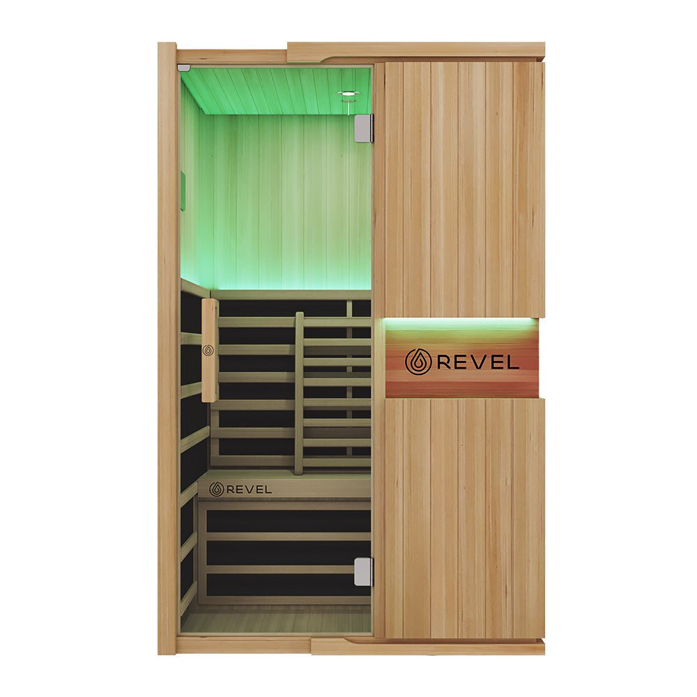 Revel Recovery Aura 2 Person Full Spectrum Infrared Sauna for Home Relaxation & Detox - Perfect for Couples Therapy & Muscle Recovery
