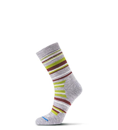 Medium Hiker Striped Crew Socks - Moisture-Wicking Hiking Socks for Men & Women - Perfect for Outdoor Adventures, Camping & Trekking