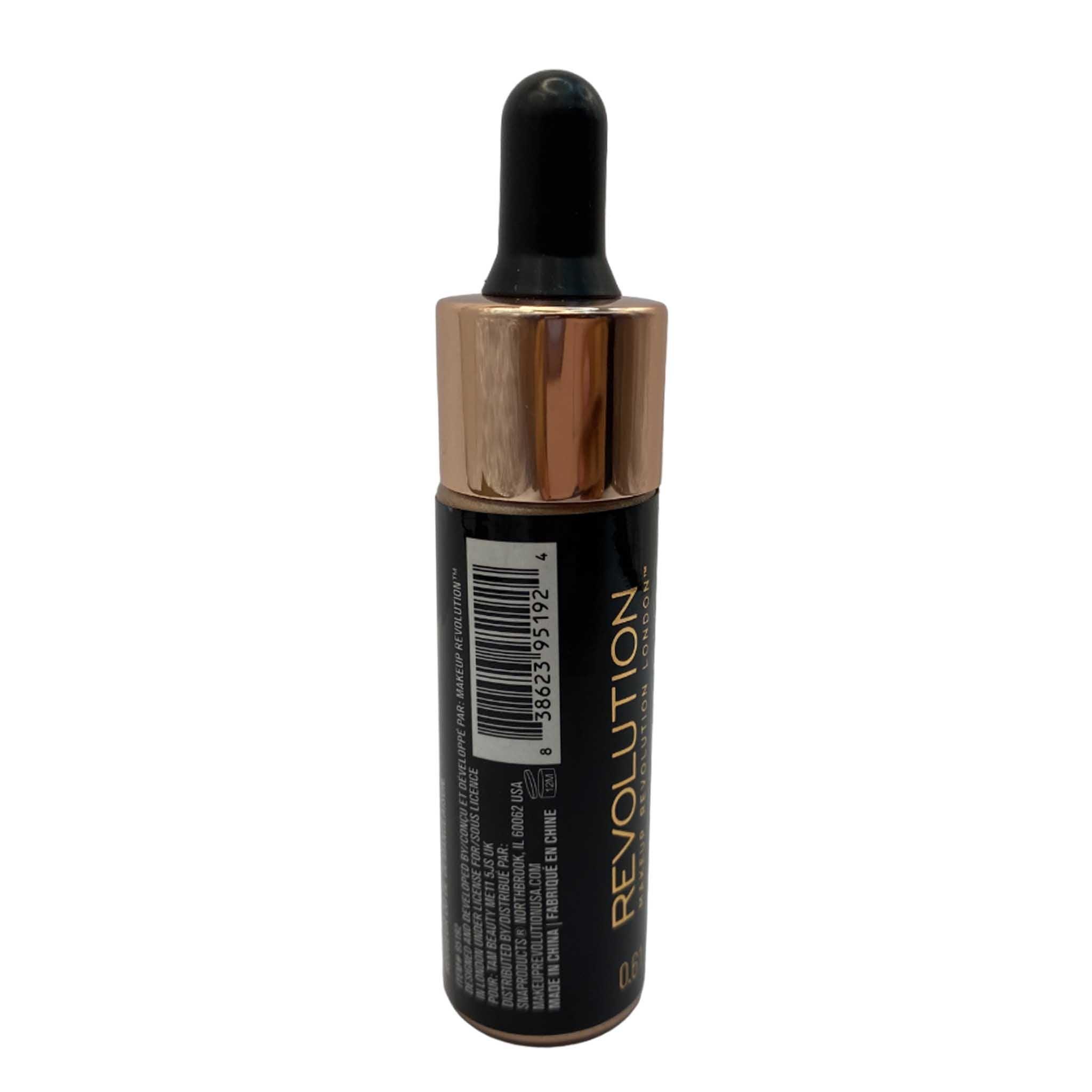 Revolution Bronze Gold Liquid Highlighter - 72 Pcs Box Set for Face & Body Glow | Perfect for Makeup Artists, Bridal Looks & Festival Glam